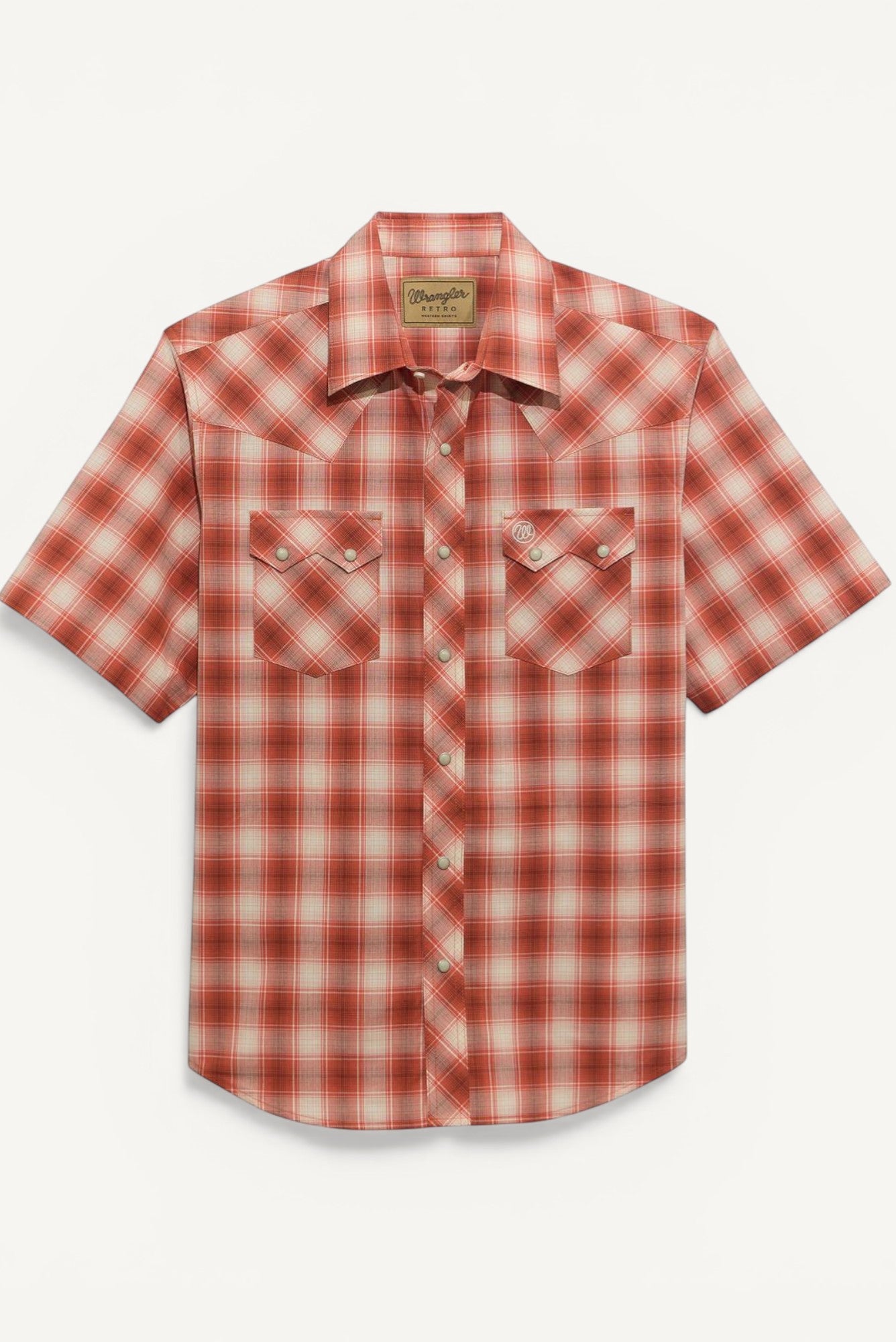Men's Wrangler Retro Short Sleeve Sawtooth Pocket Western Snap Shirt Wrangler