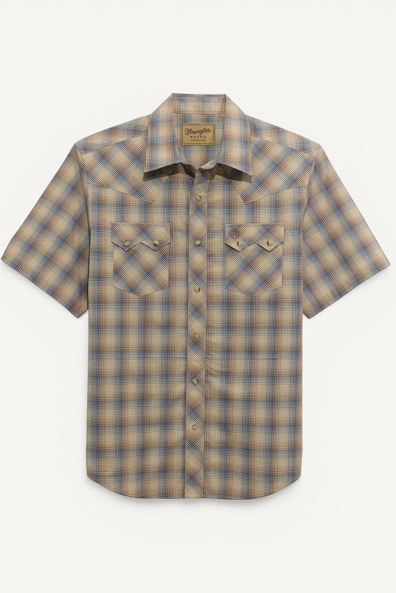 Men's Wrangler Retro Short Sleeve Sawtooth Pocket Western Snap Shirt Wrangler