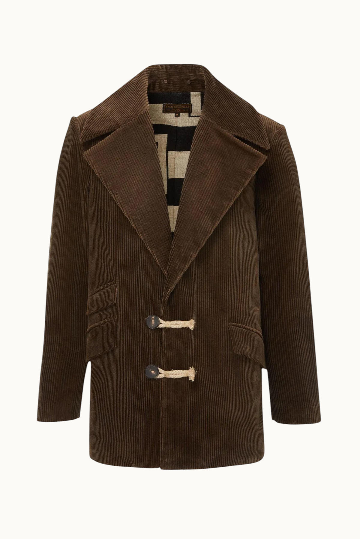 Western-Inspired Men's Corduroy Jacket - Brown Ryan Originals