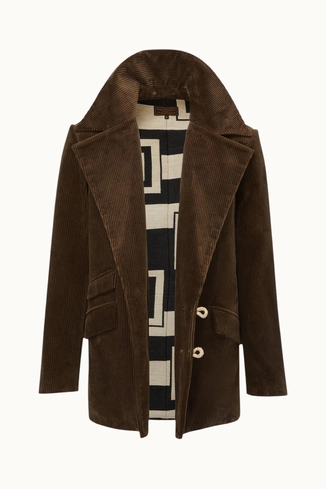 Western-Inspired Men's Corduroy Jacket - Brown Ryan Originals