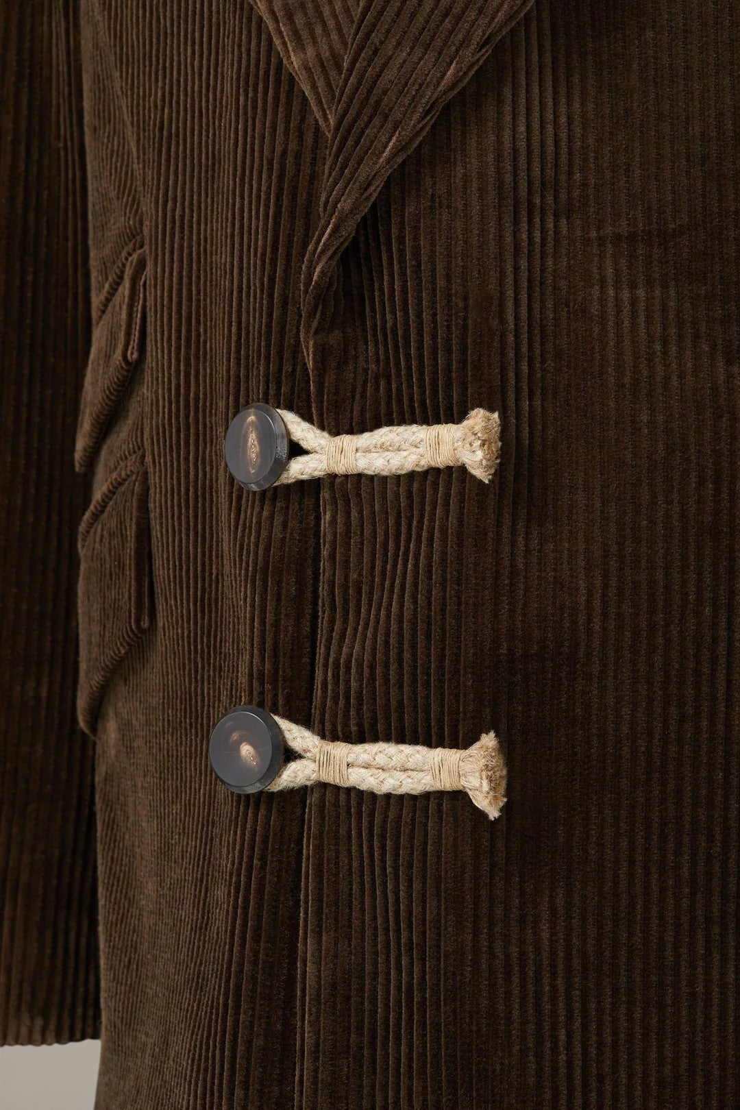 Western-Inspired Men's Corduroy Jacket - Brown