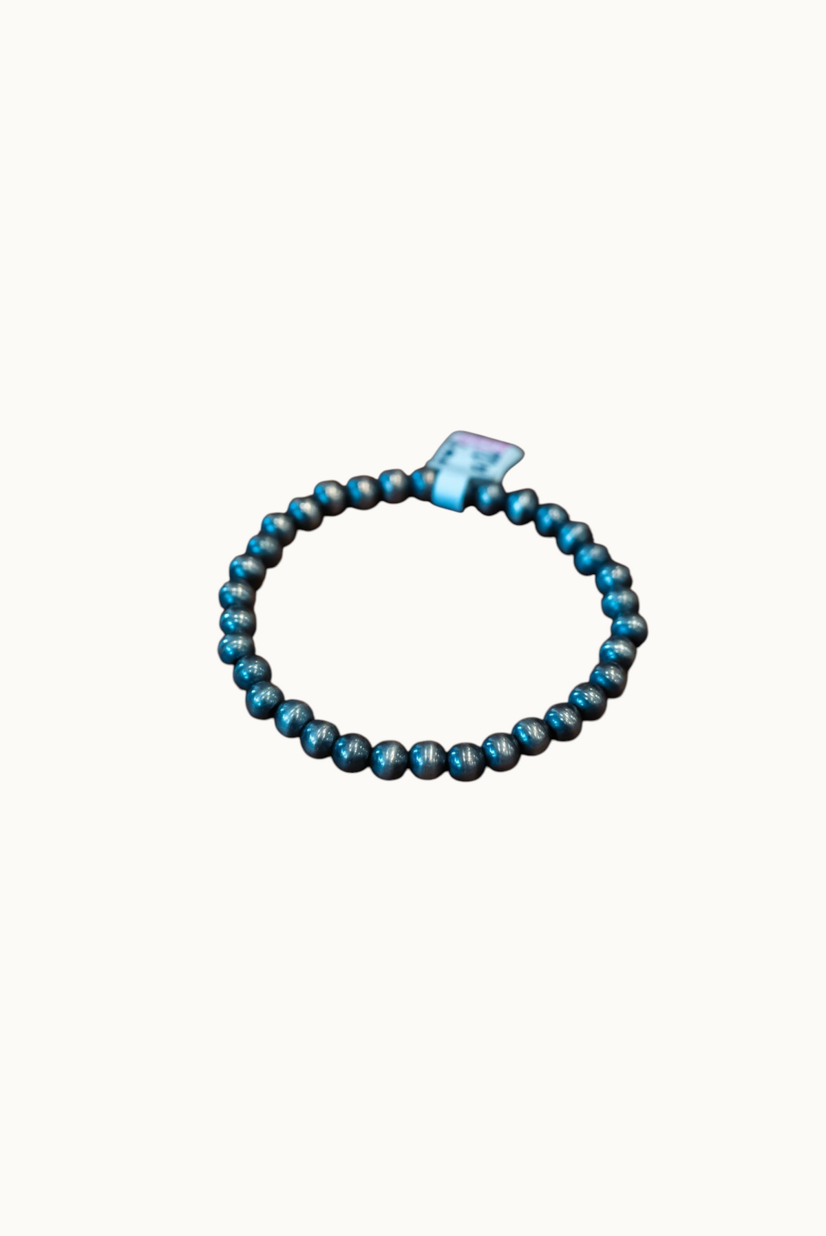 6 mm SS Stretch Navajo Pearl Bracelet #2550 Pat Seeds