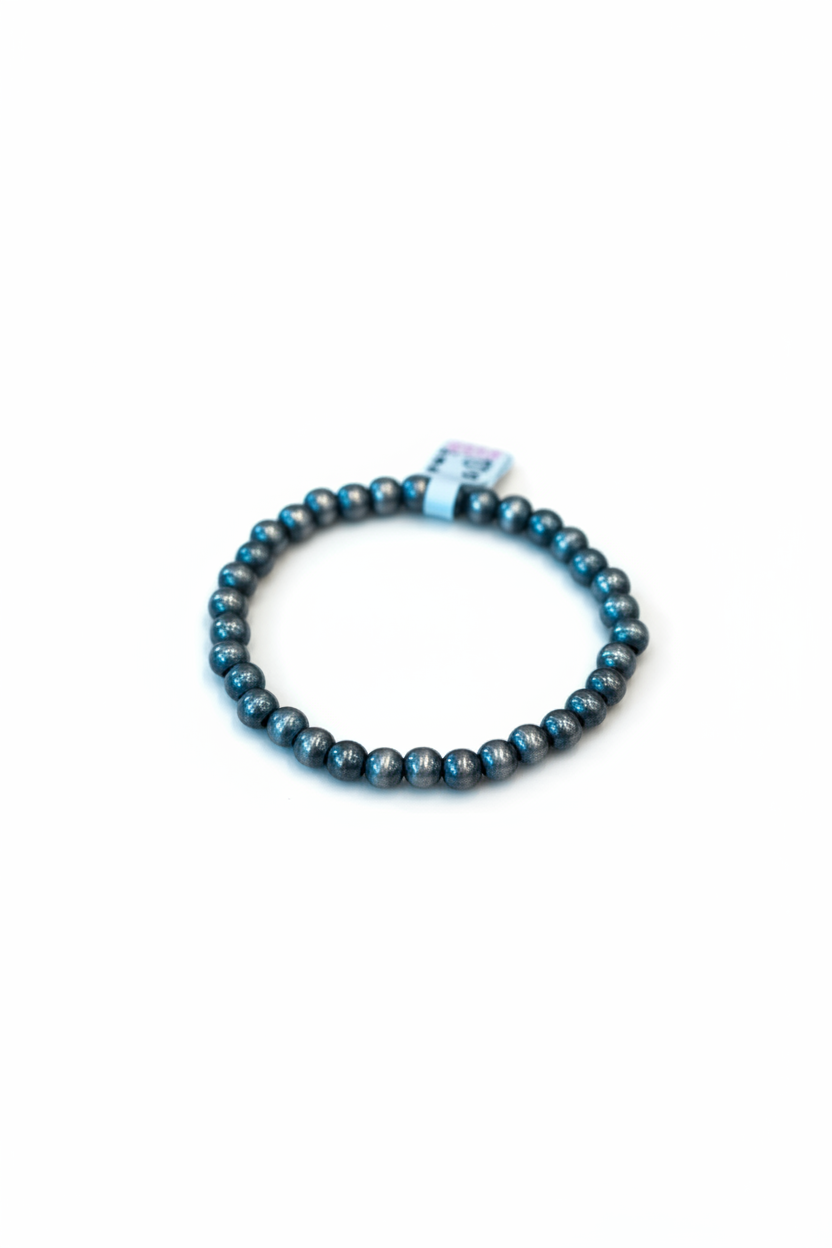 6 mm SS Stretch Navajo Pearl Bracelet #2550 Pat Seeds