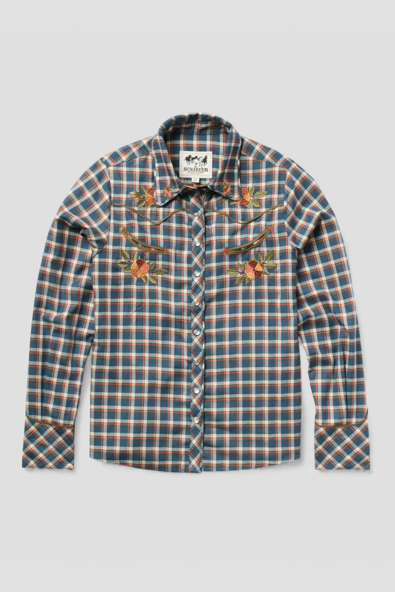 Women's Embroidered Pearl Snap Schaefer Outfitters