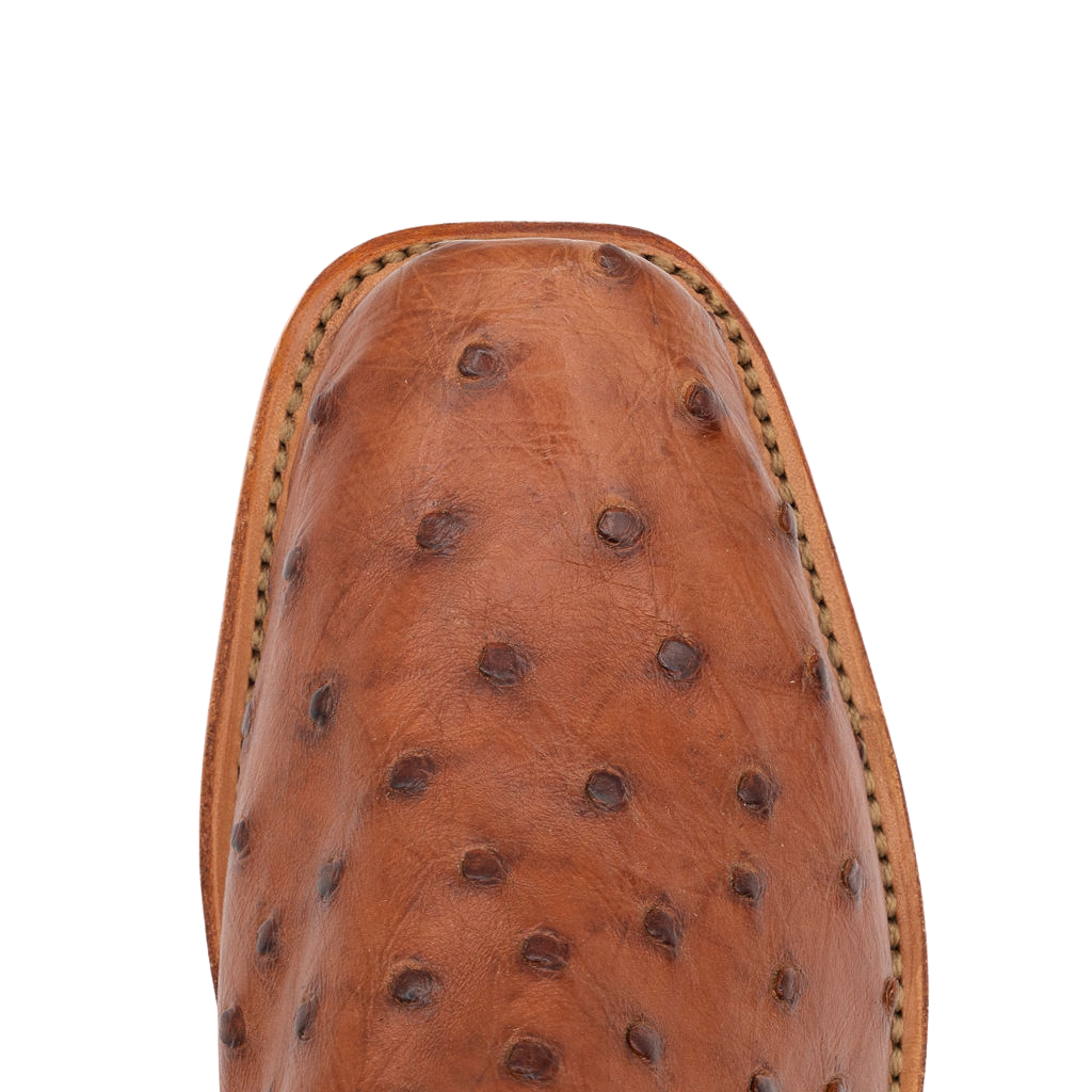 COGNAC FULL QUILL OSTRICH Fenoglio Boot Co.