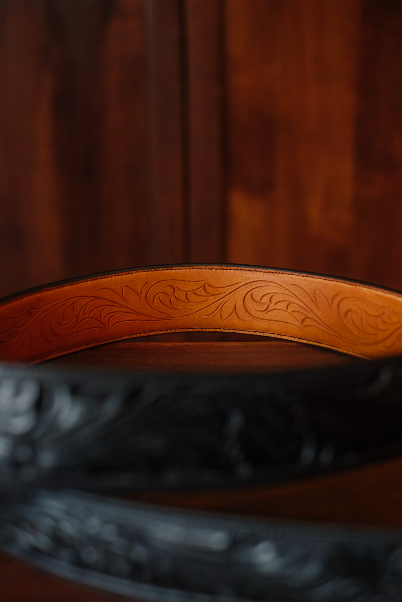 Custom Hand Tooled Belt | Floral #1