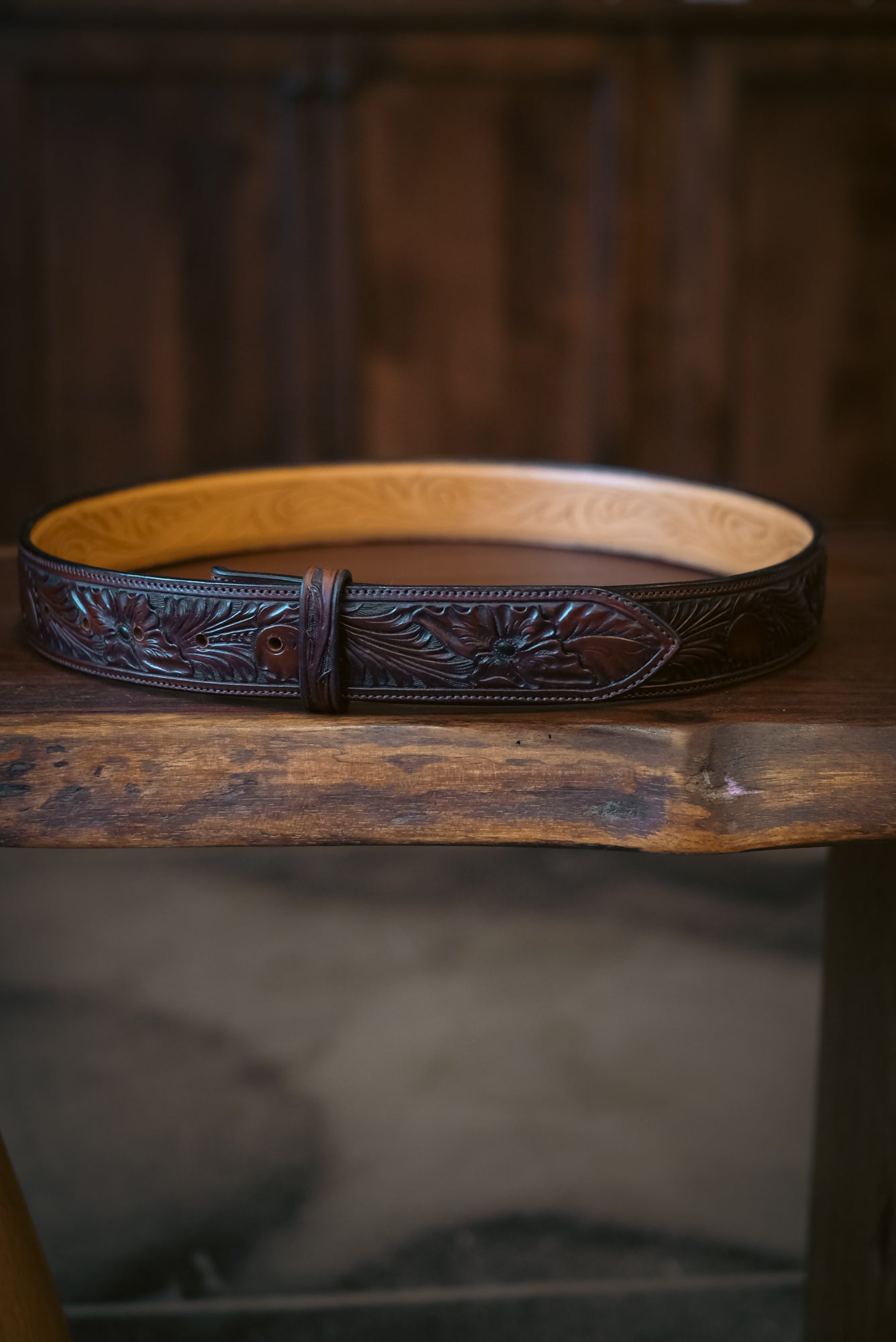 Floral No.4 Hand Tooled Belt