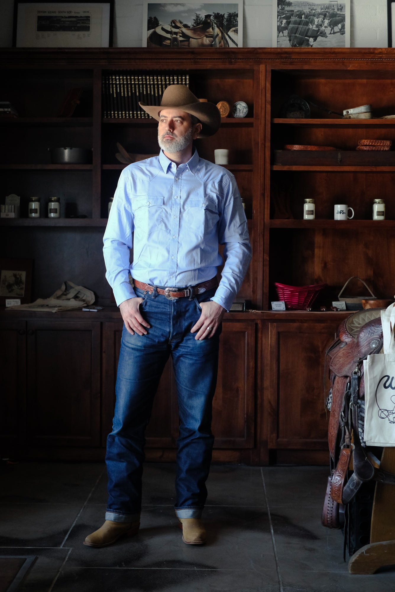 Classic Western Pinpoint Button Down