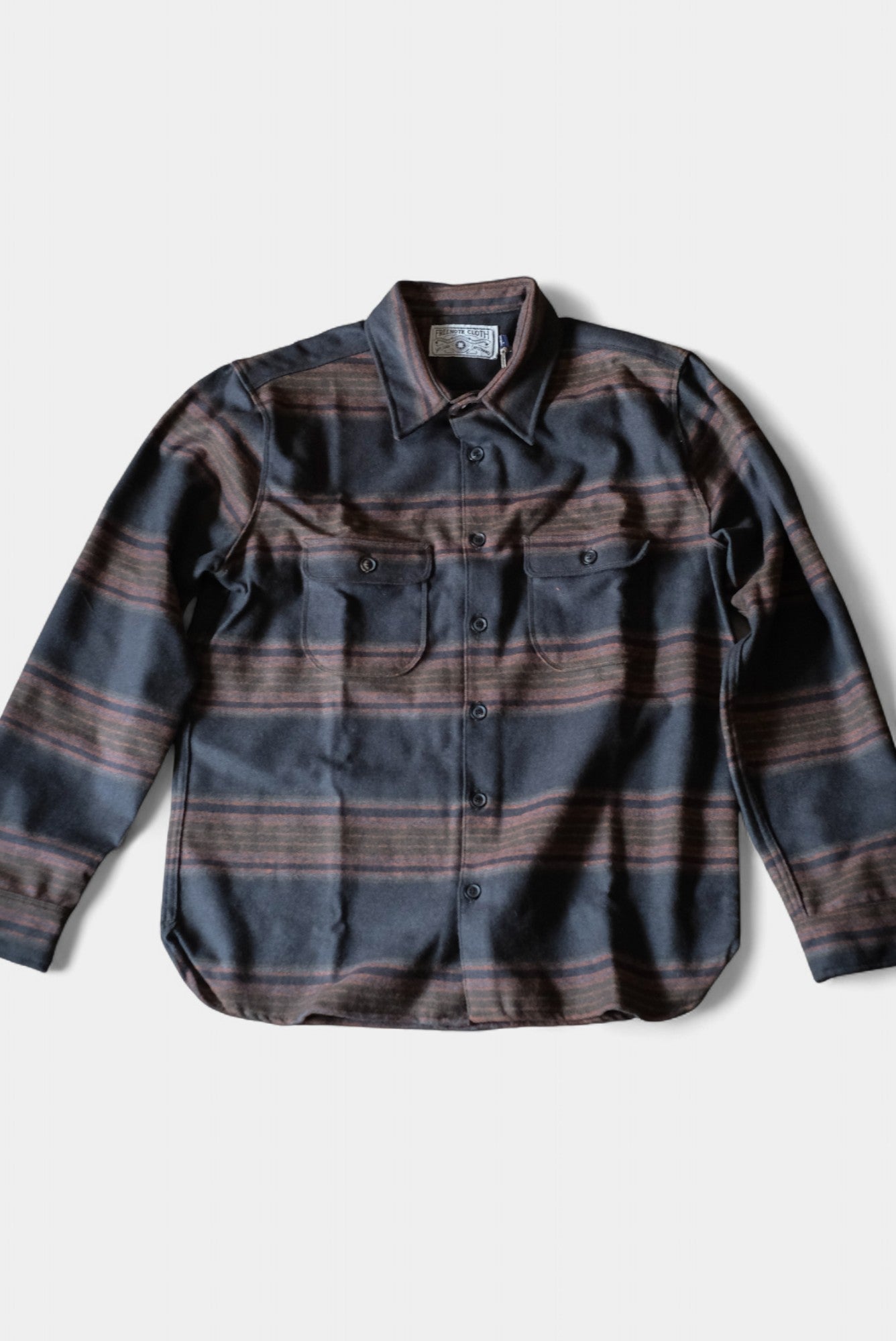 Benson Black Stripe Wool Freenote Cloth