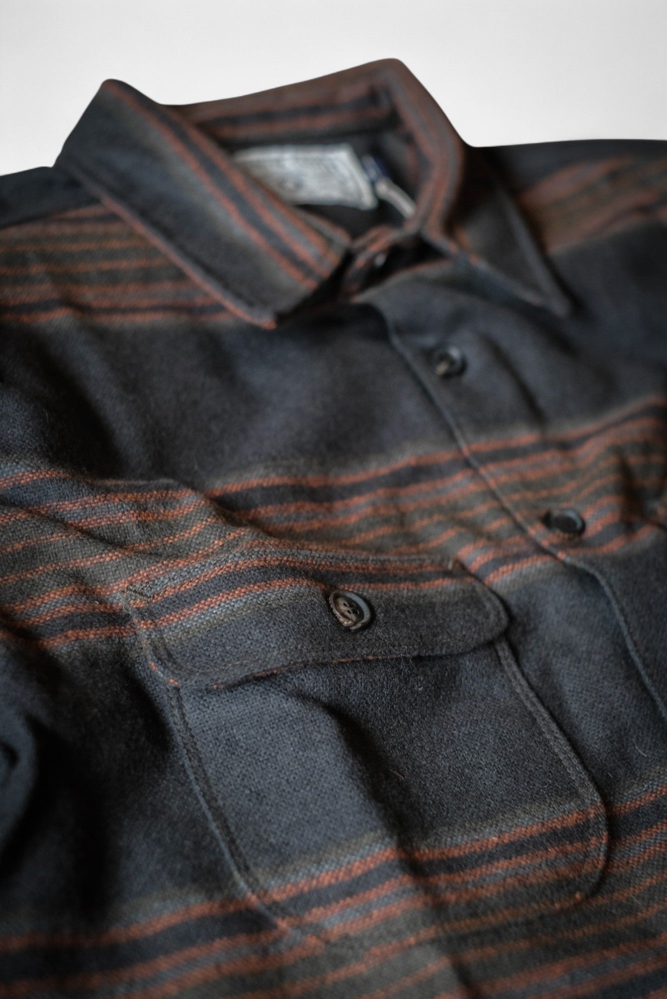 Benson Black Stripe Wool Freenote Cloth