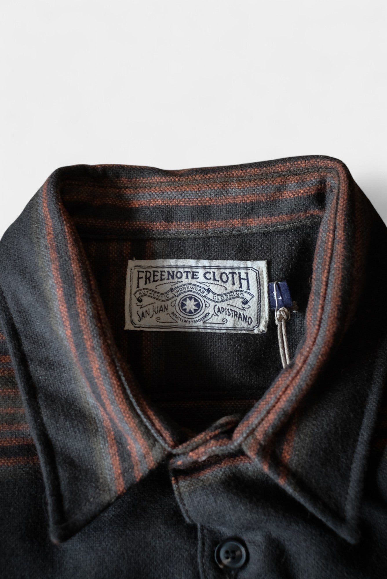 Benson Black Stripe Wool Freenote Cloth