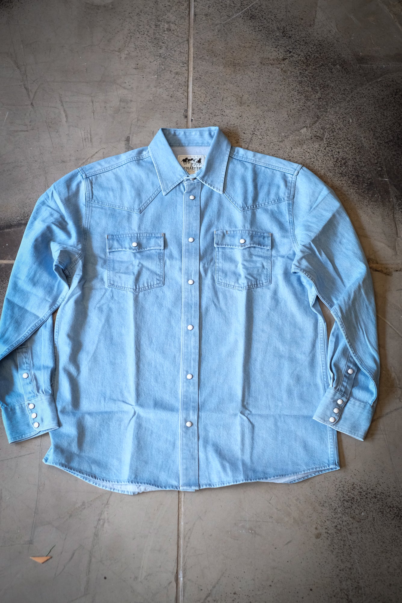 Classic Western Denim Snap Shirt