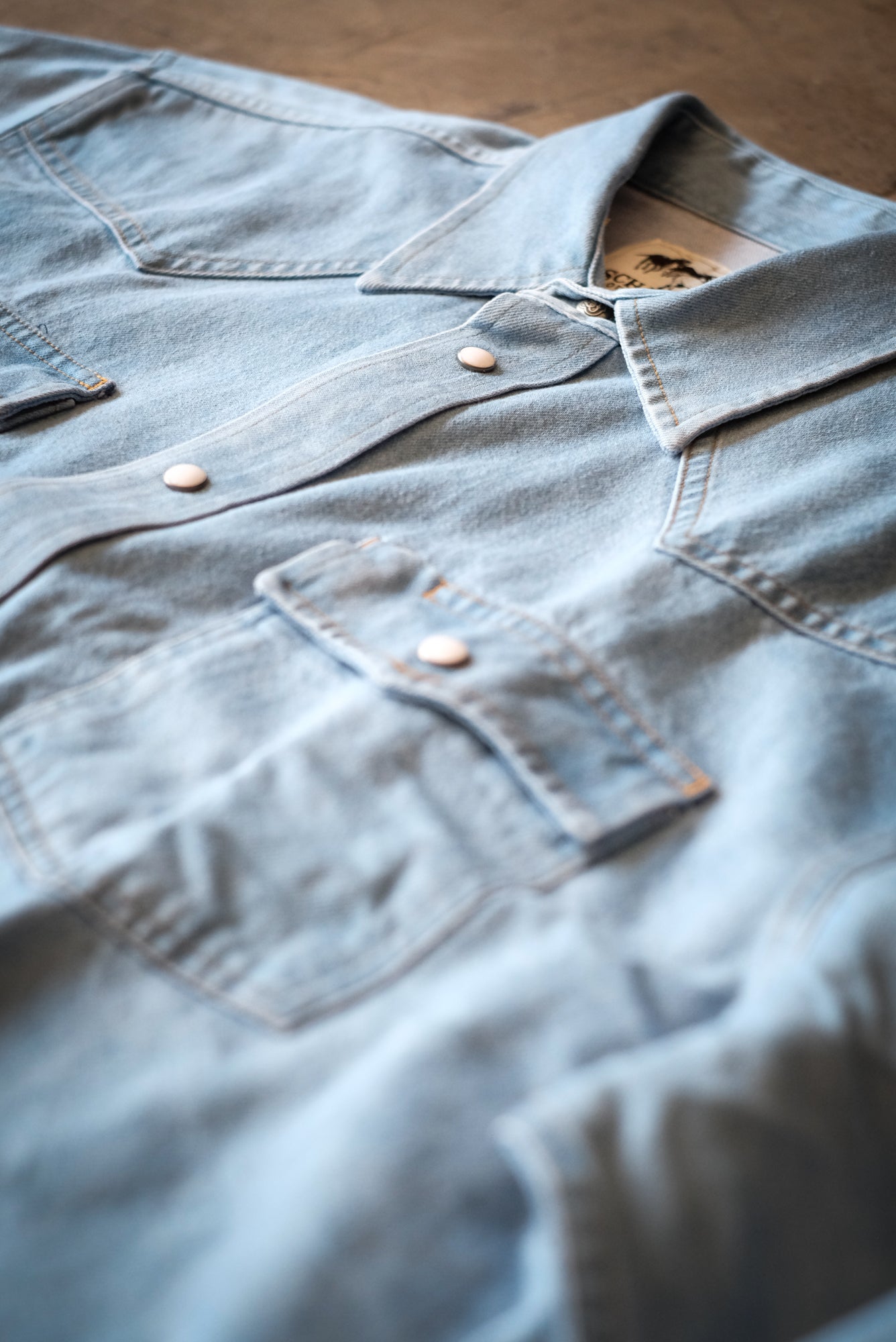 Classic Western Denim Snap Shirt