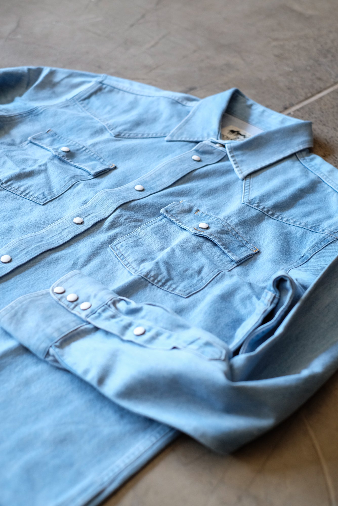 Classic Western Denim Snap Shirt