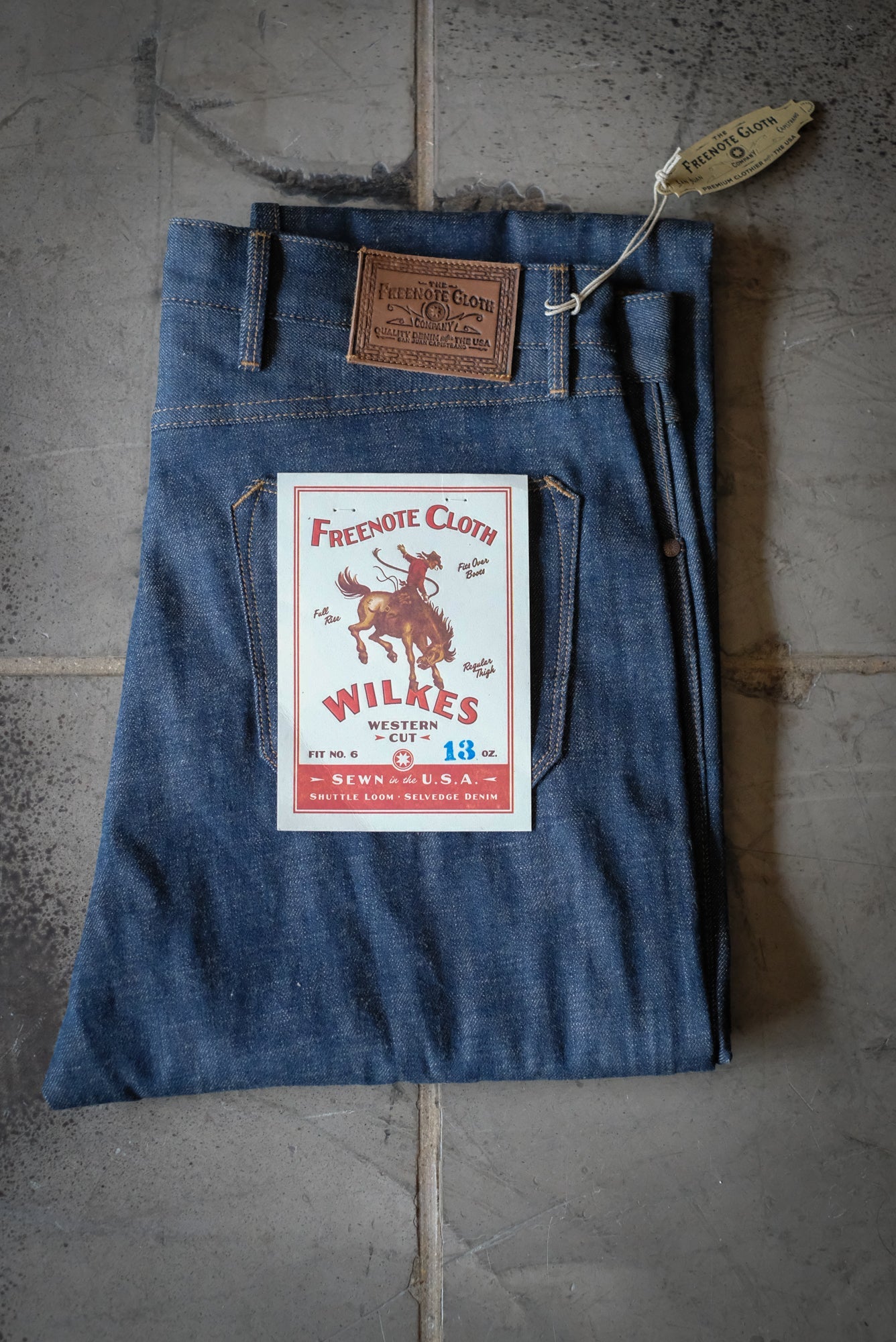 Wilkes Western | 13oz Natural Indigo Denim Freenote Cloth