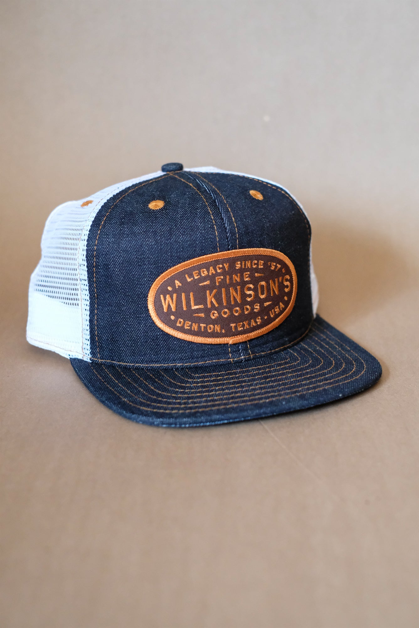 WFG Makers Mark | Denim & White Mesh Snapback