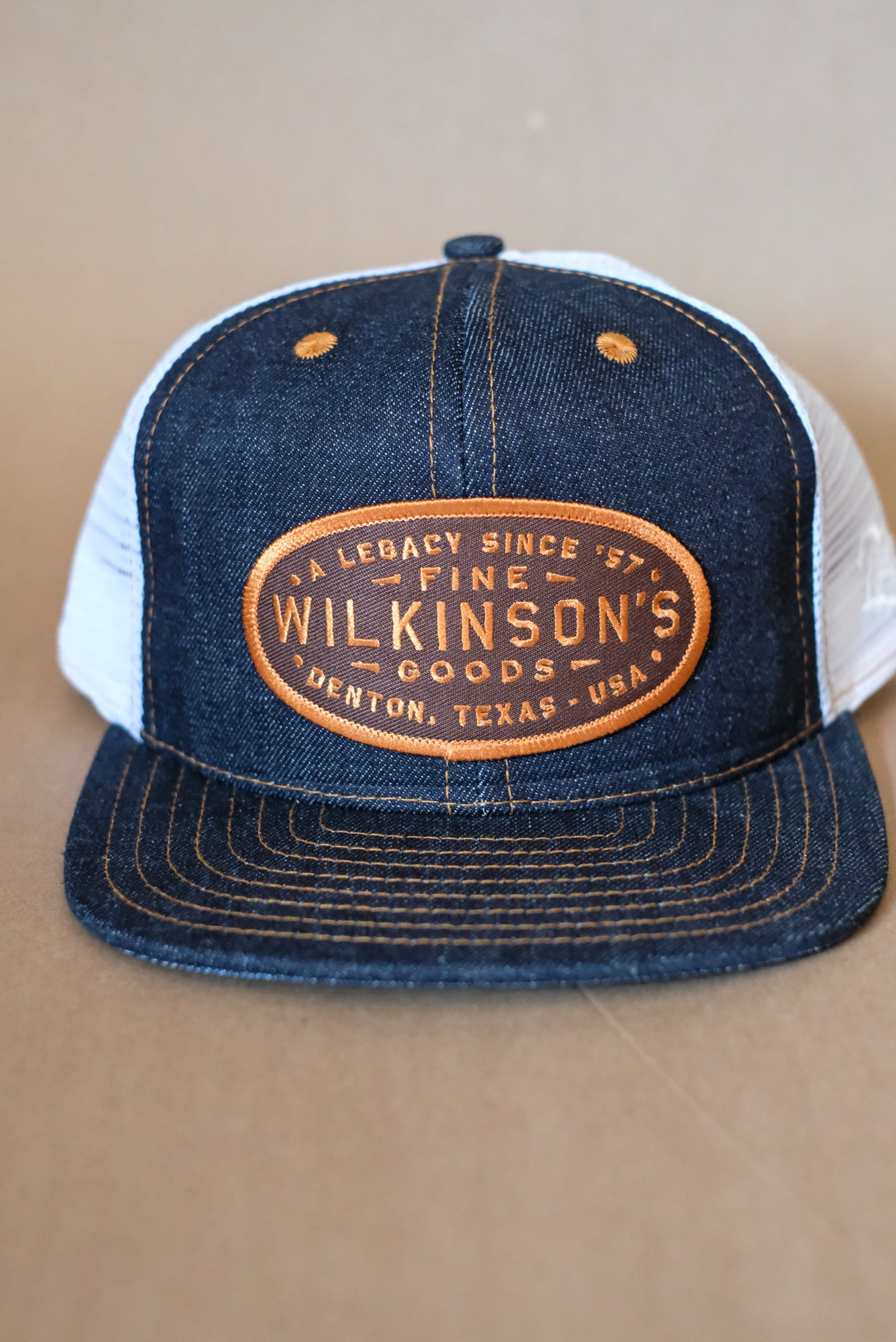 WFG Makers Mark | Denim & White Mesh Snapback