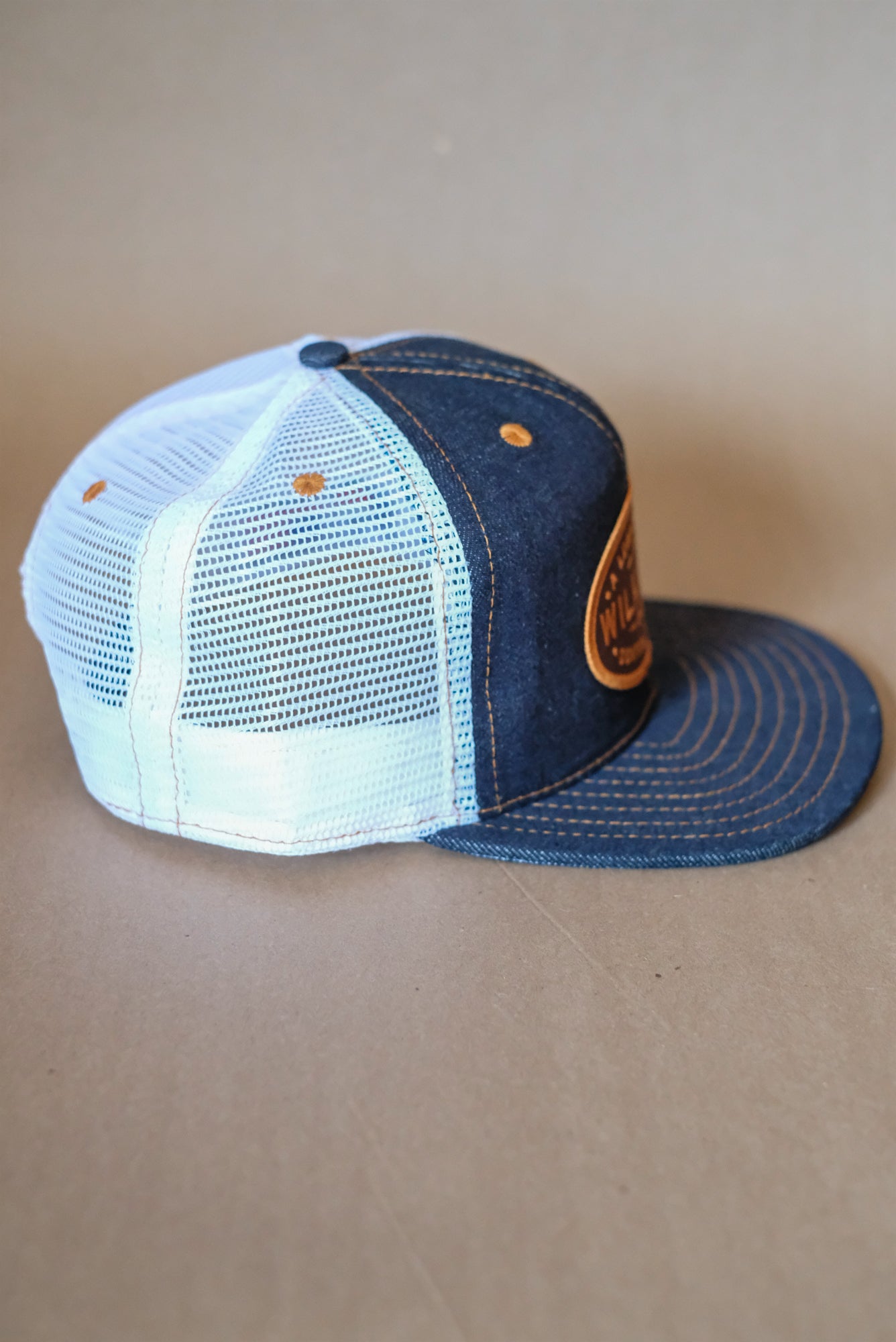 WFG Makers Mark | Denim & White Mesh Snapback