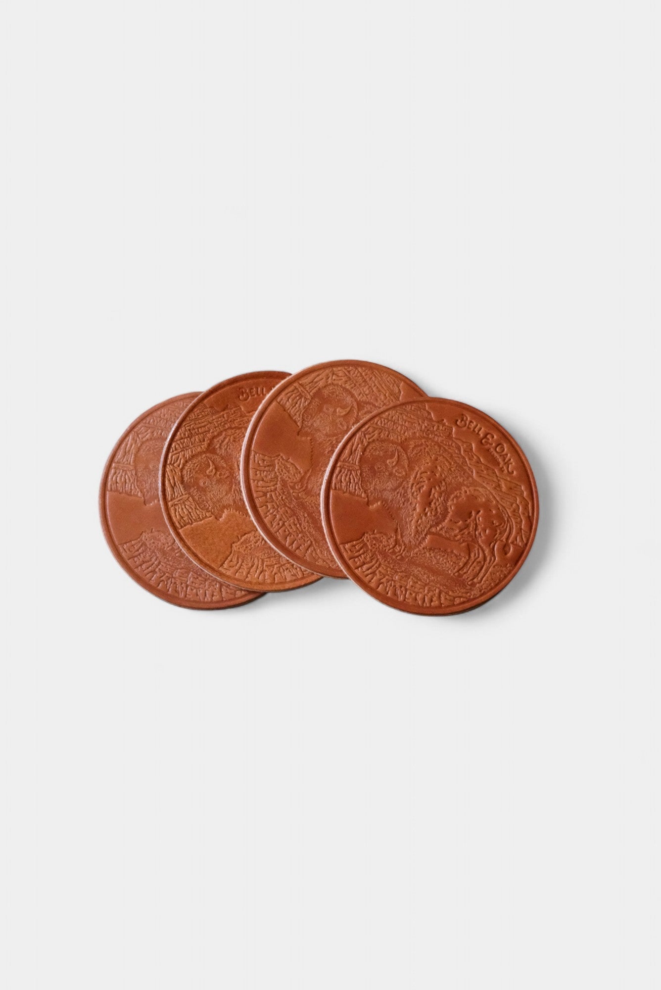 Bison Coaster Set Bell & Oak
