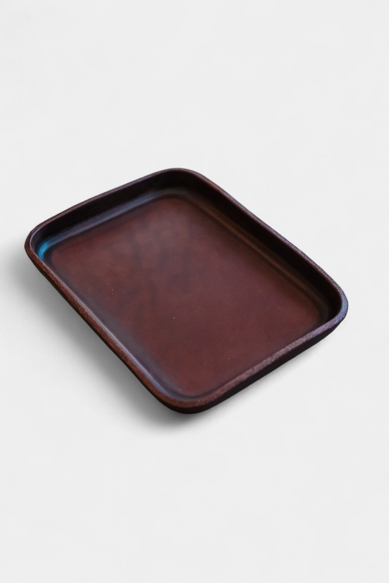 Molded Leather Tray Bell & Oak