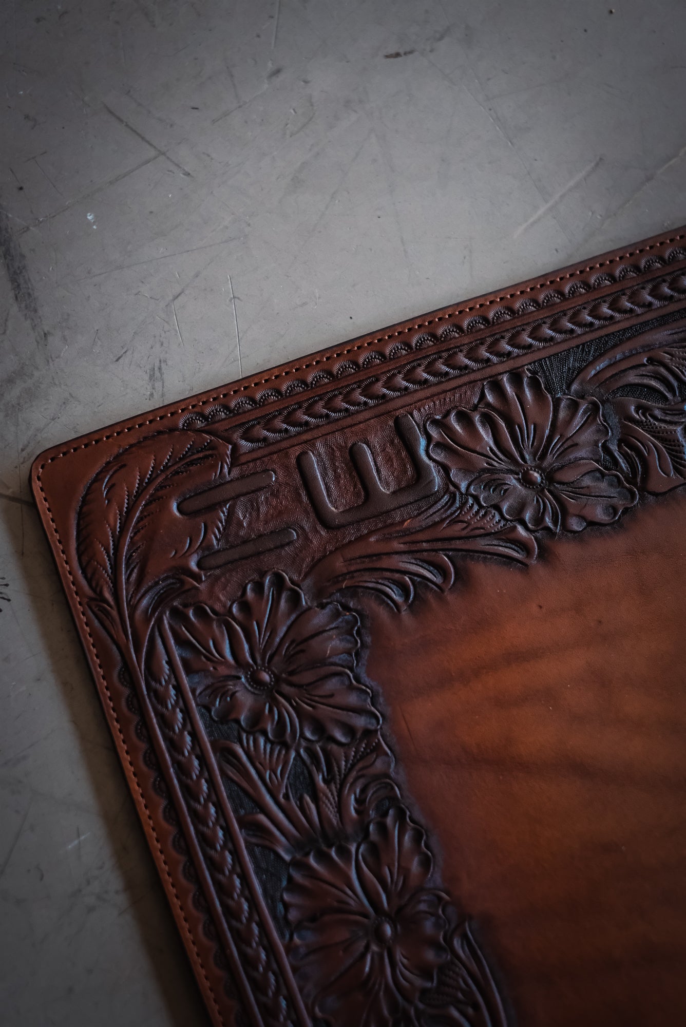 Western Leather Desk Mat