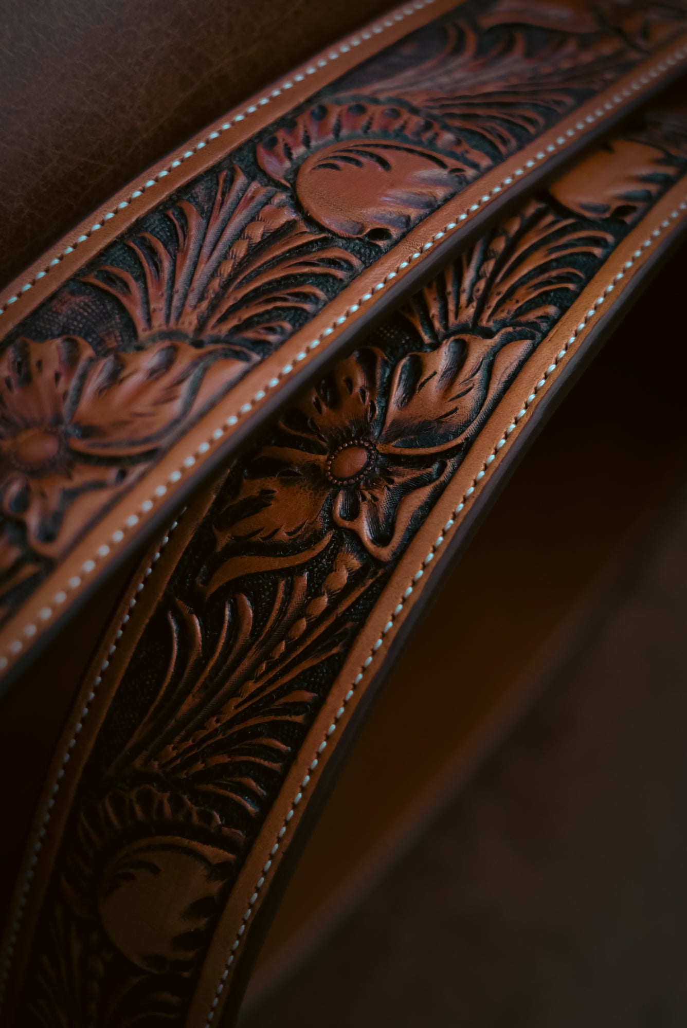 Floral No.4 Hand Tooled Belt