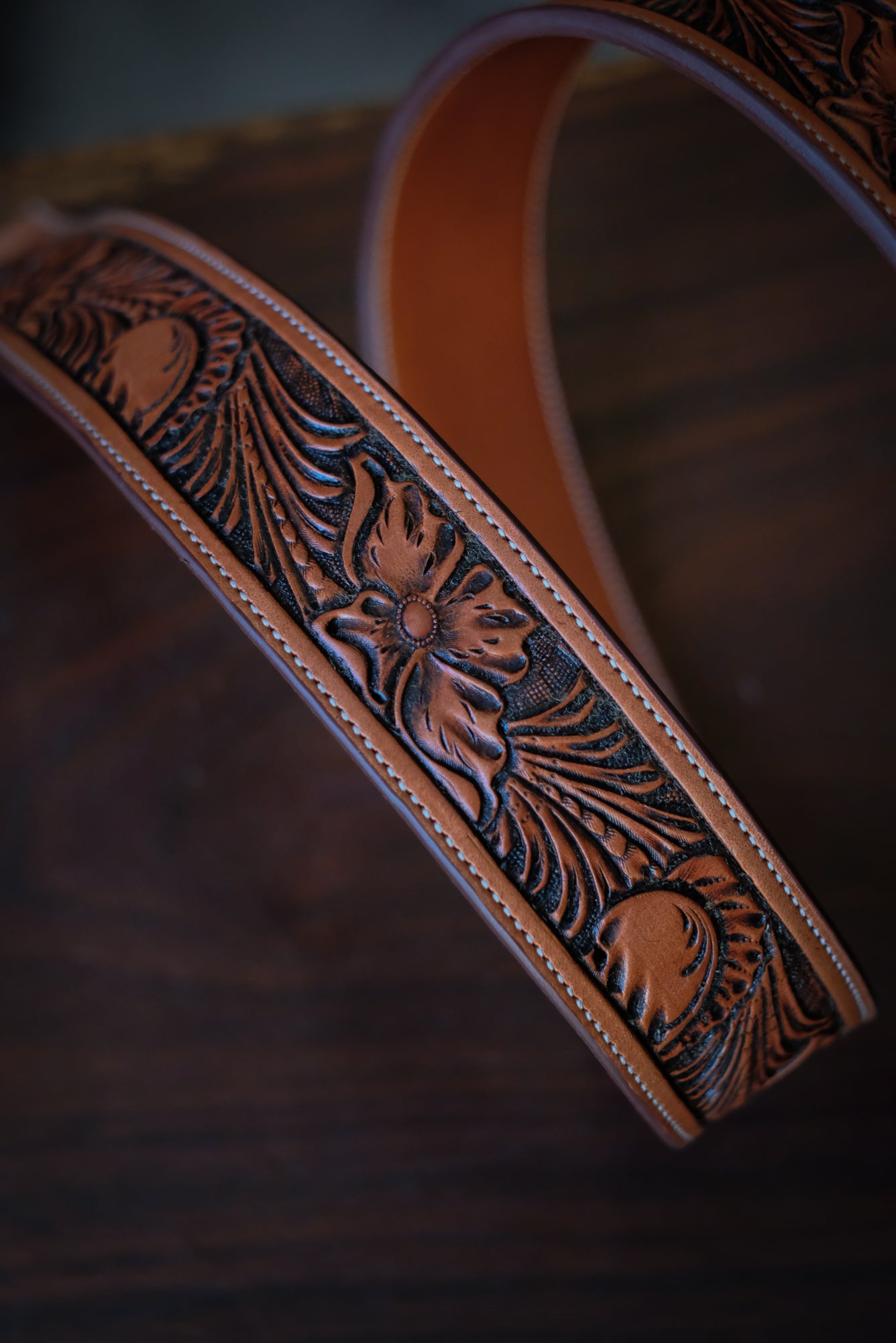 Floral No.4 Hand Tooled Belt