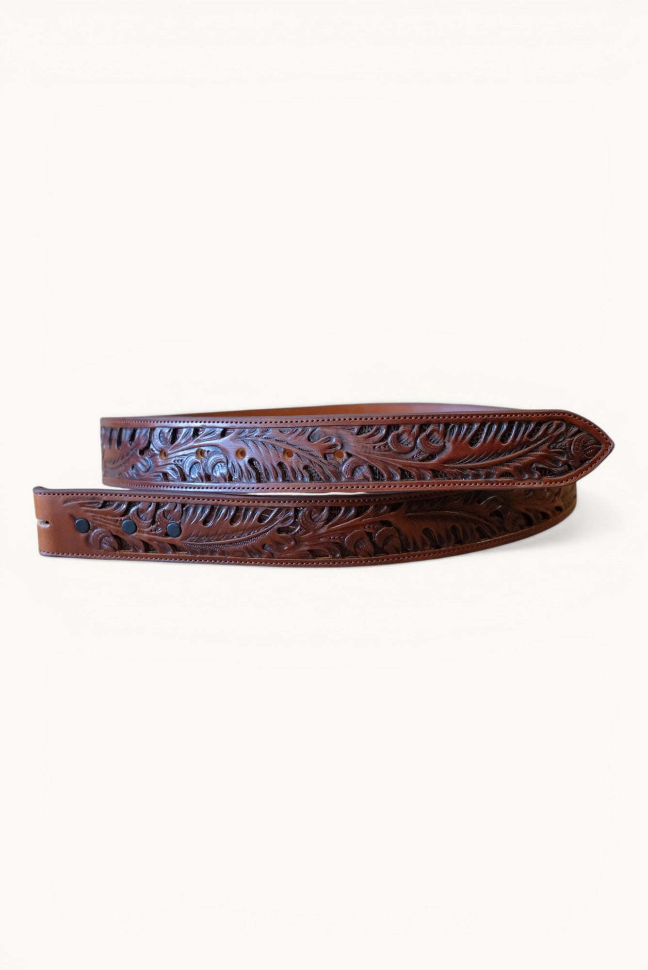 Custom Hand Tooled Belt | Oak Leaf #1
