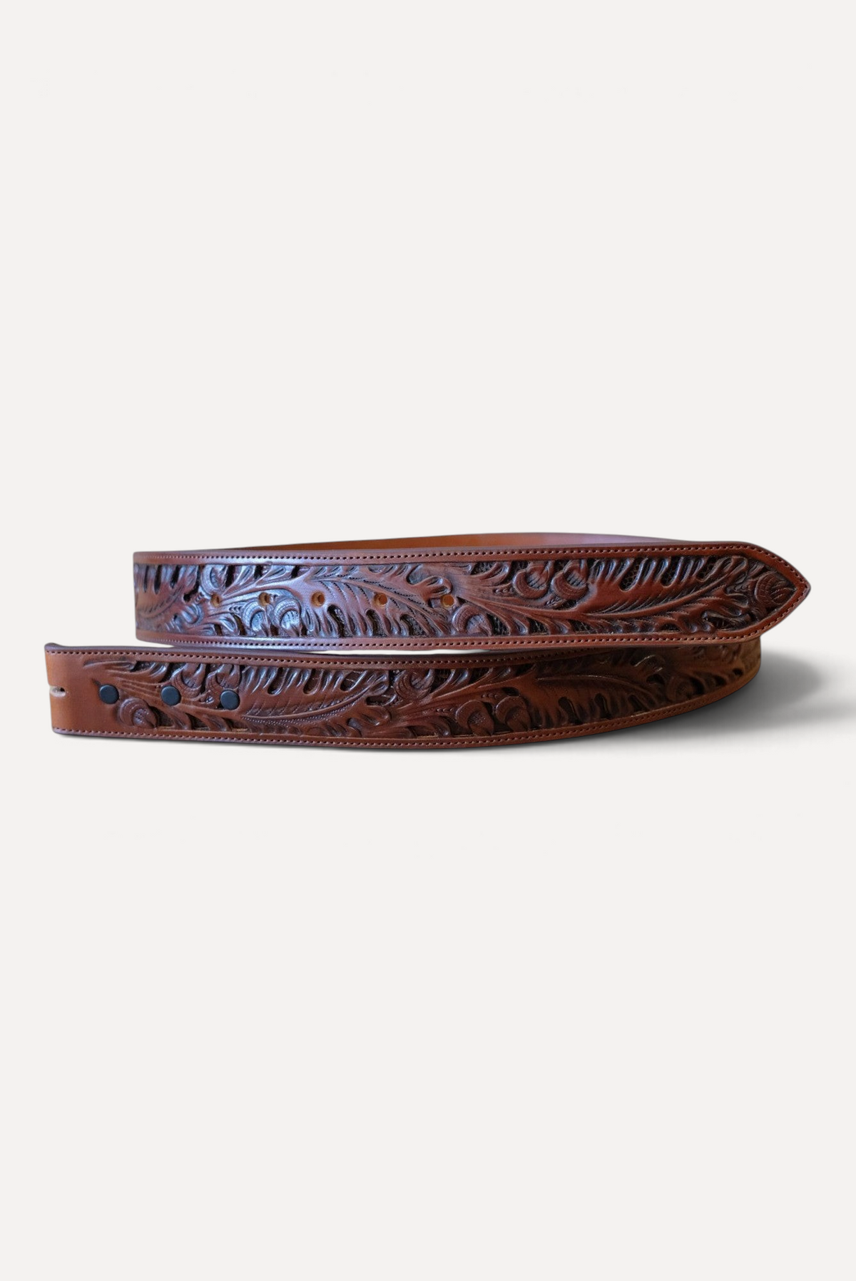 Custom Hand Tooled Belt | Oak Leaf #1 Wilkinson