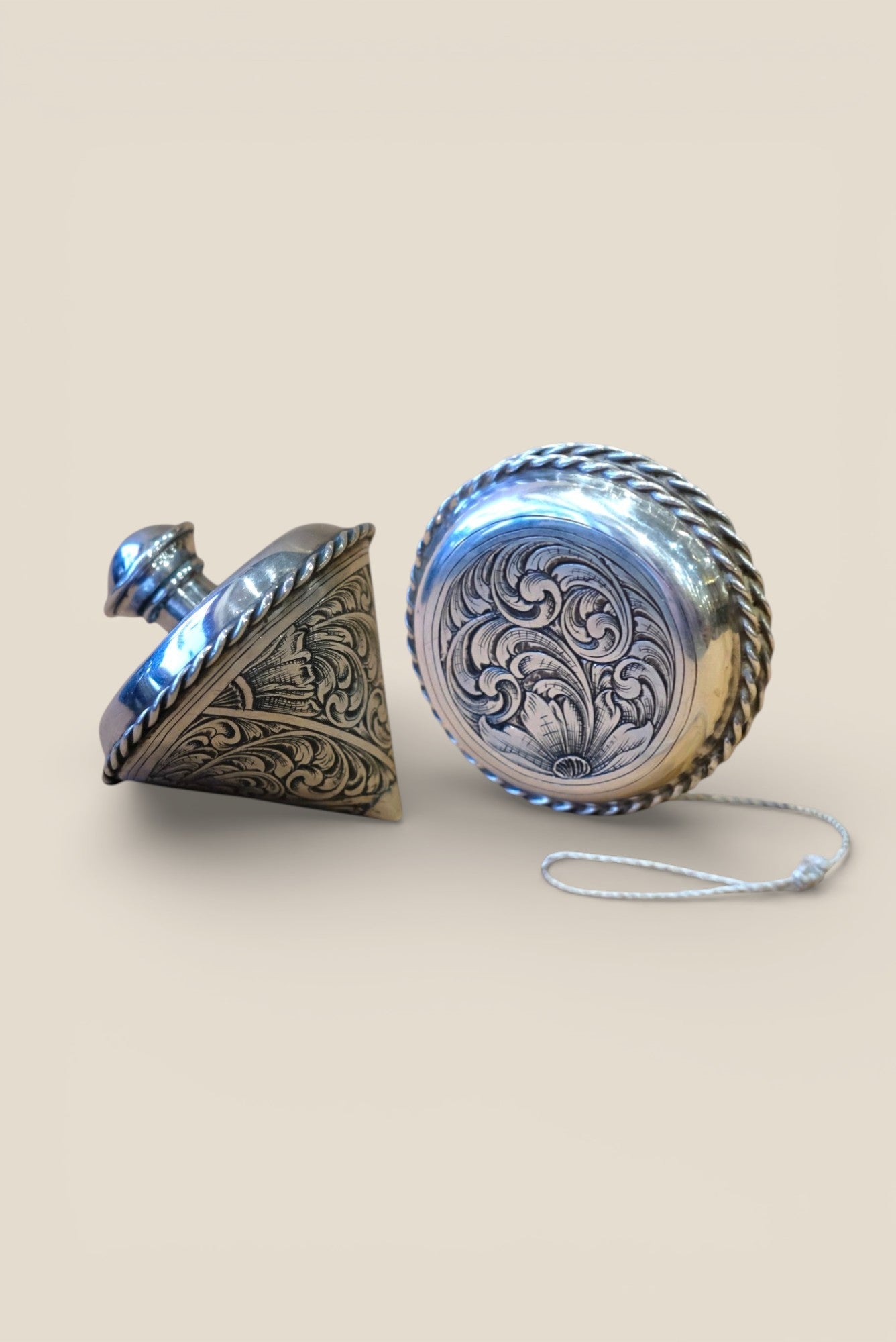 Sterling Silver Toy Set (Yo-Yo & Spinning Top) — by Laddan Ledbetter Laddan Ledbetter