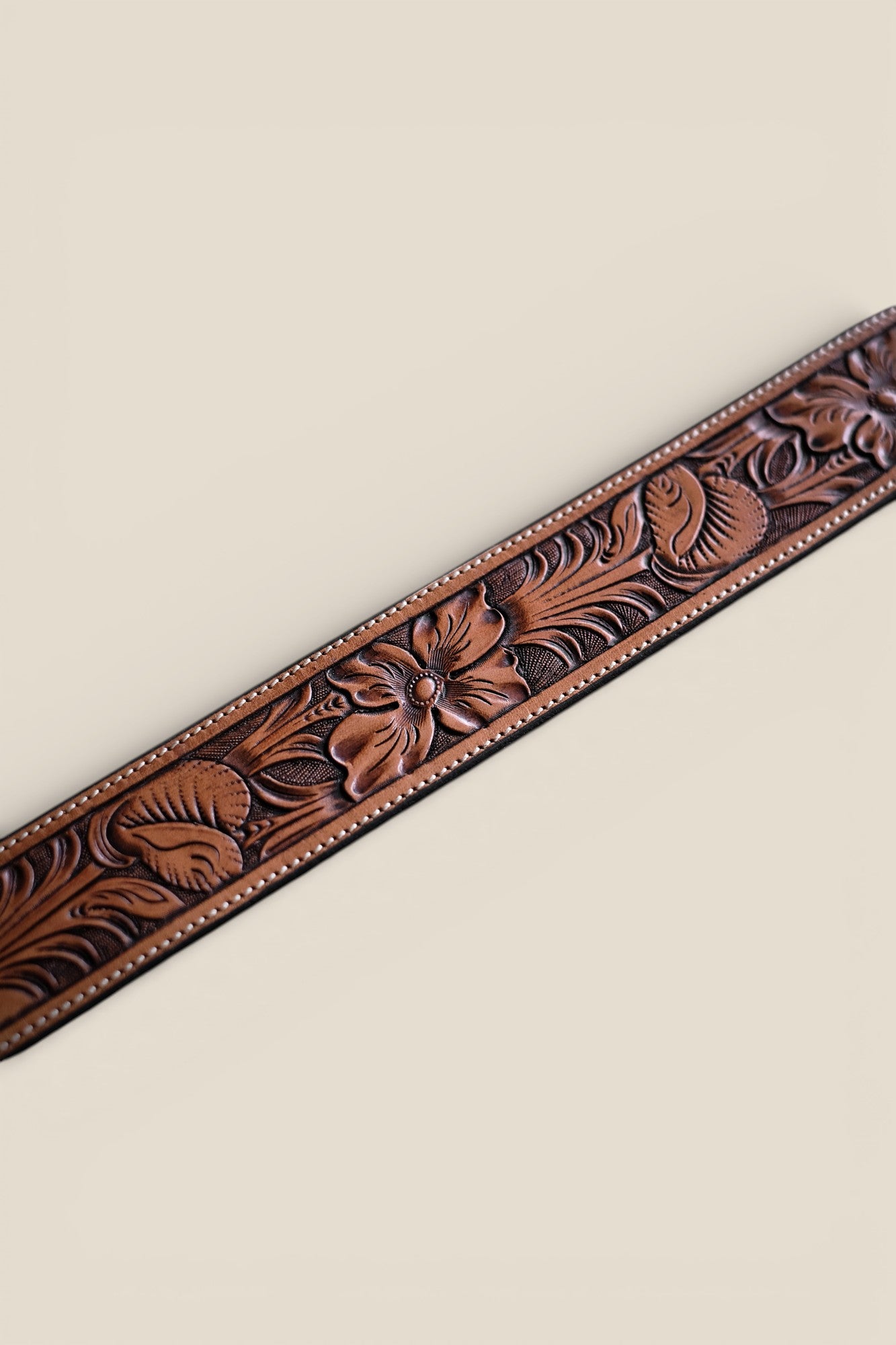 Custom Hand Tooled Belt | Floral Pattern #2