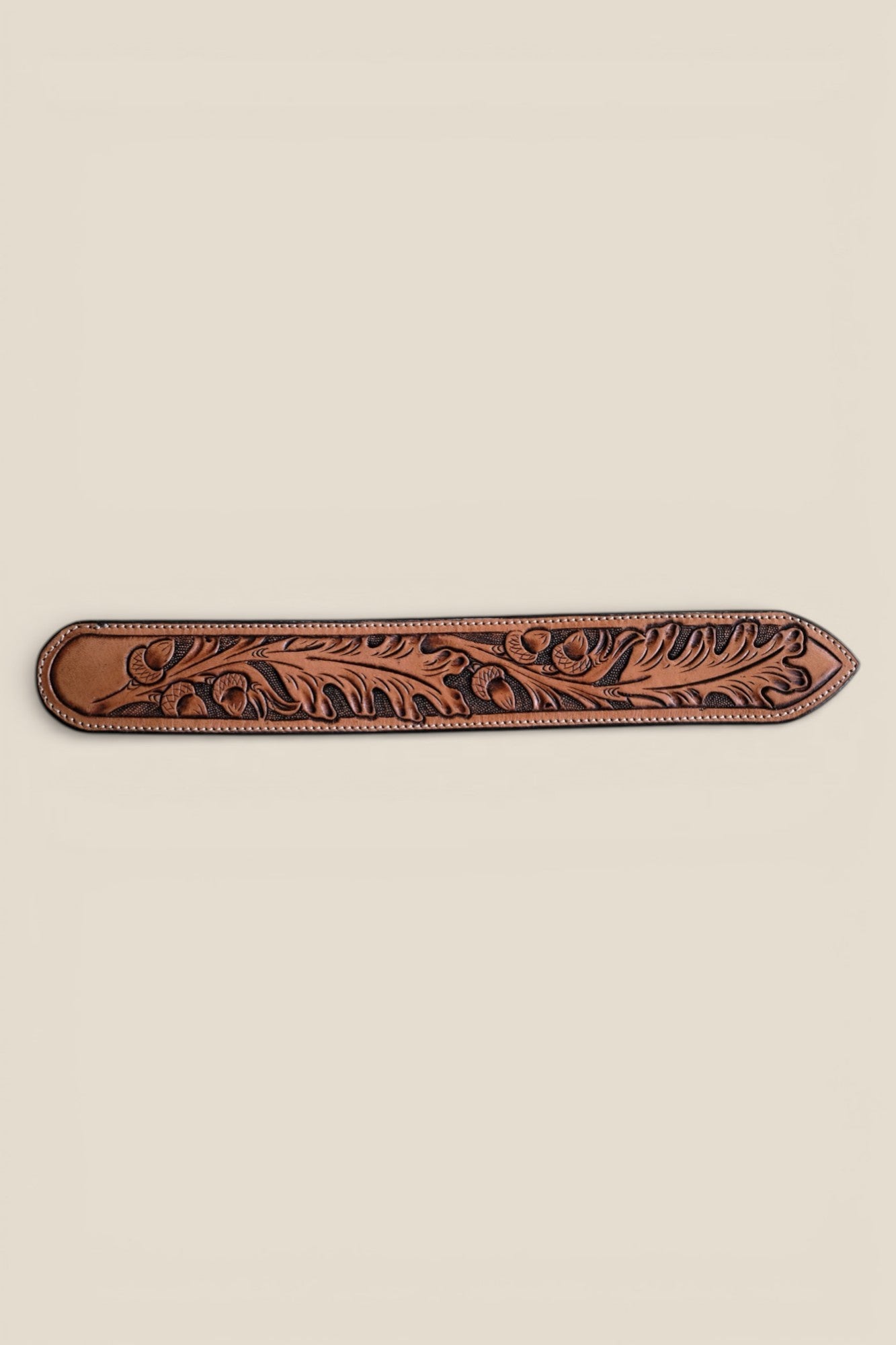 Custom Hand Tooled Belt | Oak Leaf Pattern #1