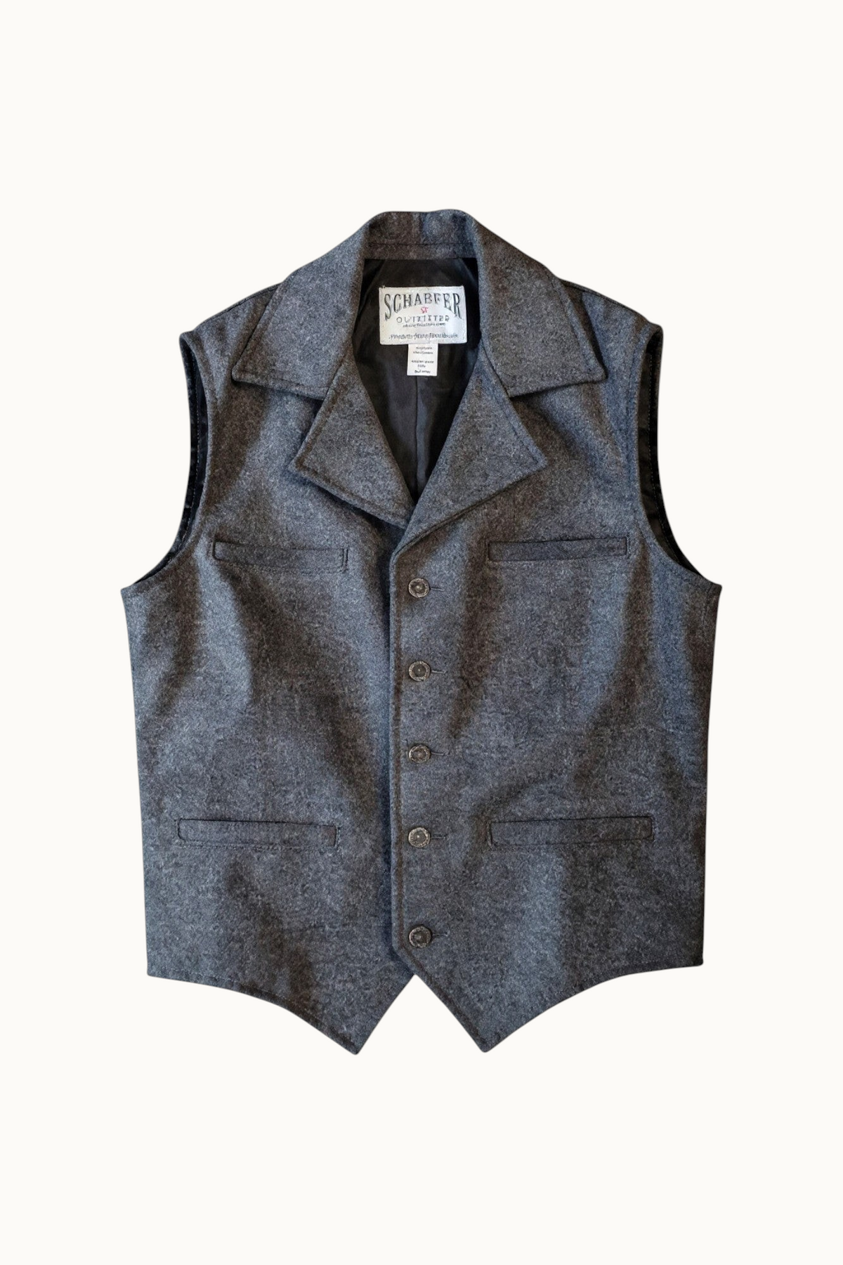 Cattle Baron Wool Vest - Charcoal #Color_Charcoal