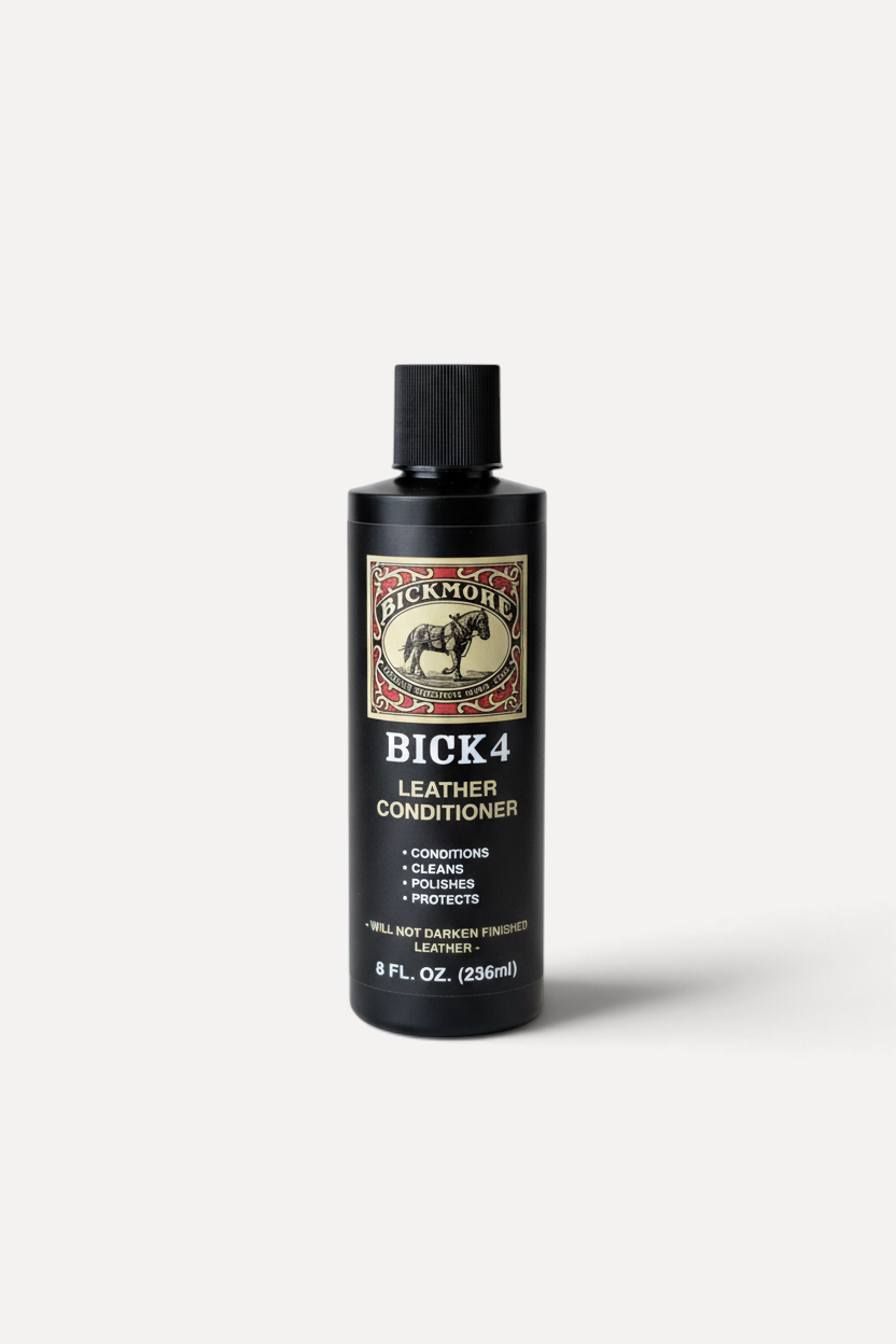 Wilkinson's Fine Goods Bick 4 leather conditioner 8oz bottle for cleaning and protecting smooth finished leather