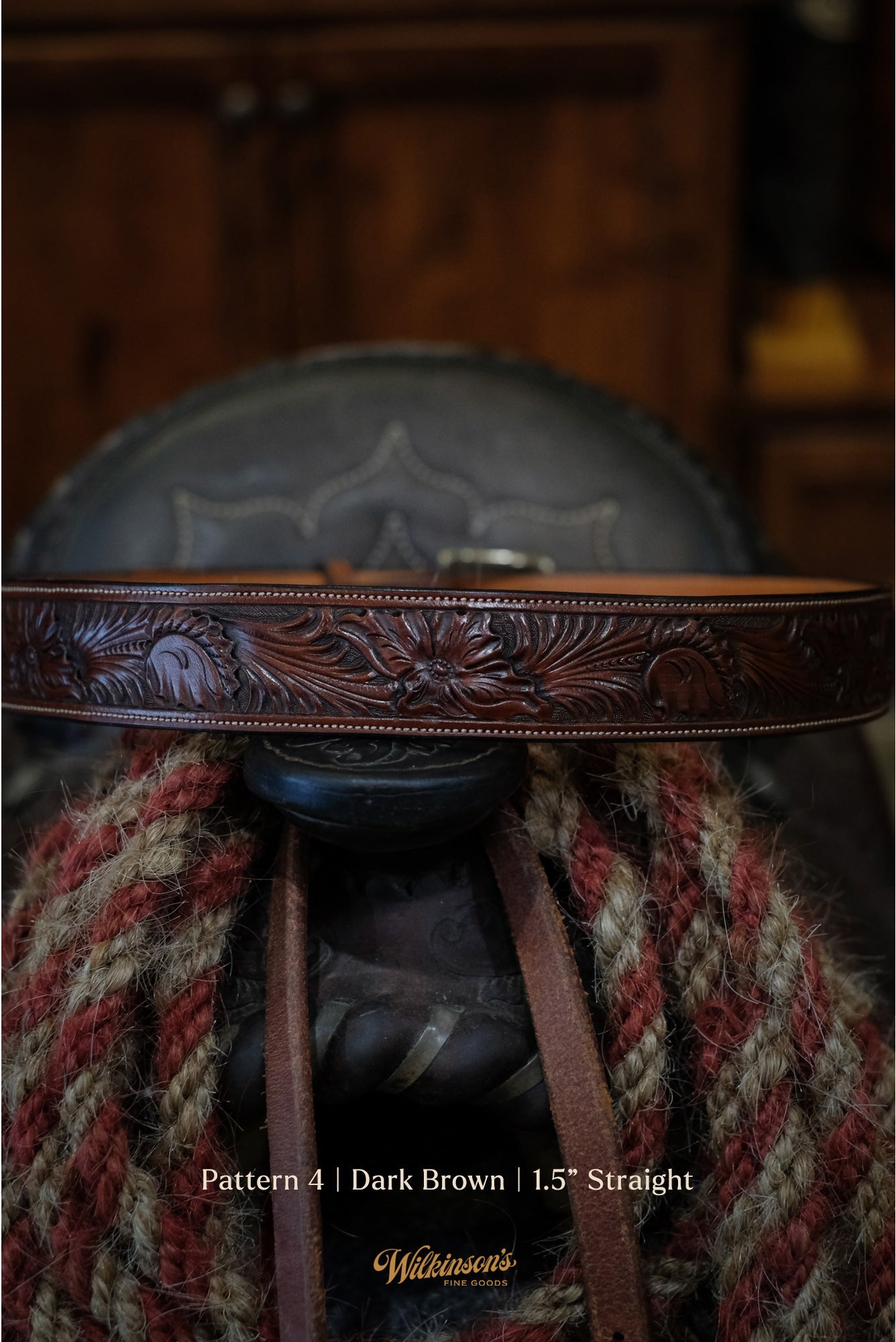 Custom Hand Tooled Belt | Floral #4 Wilkinson