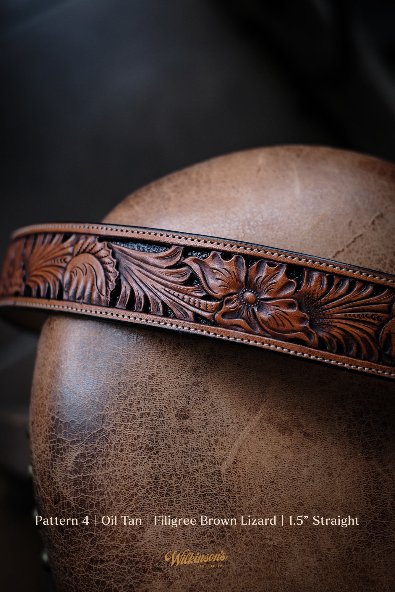 Custom Hand Tooled Belt | Floral #4 Wilkinson