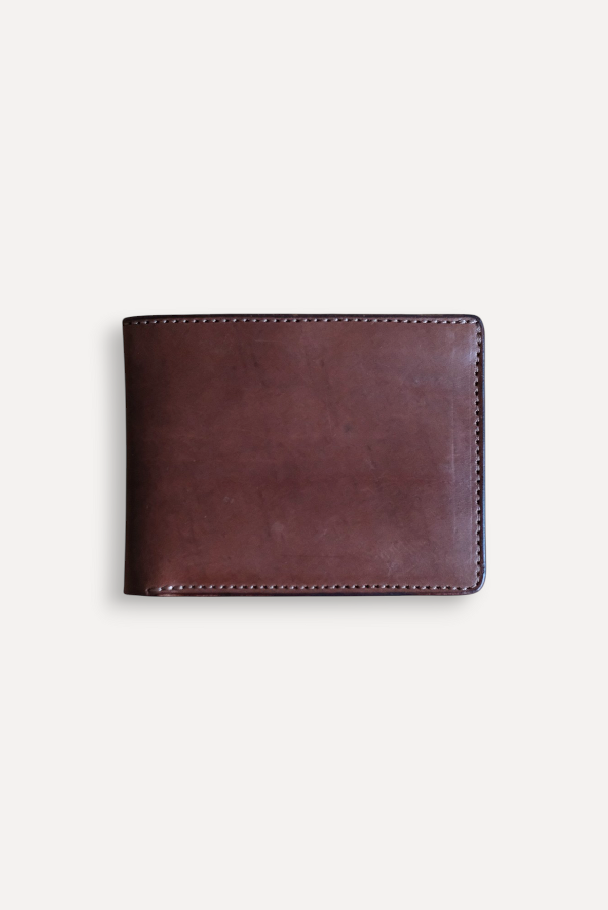 Wilkinson's Fine Goods Classic Billfold wallet in brown Hermann Oak leather with durable stitched edges.
