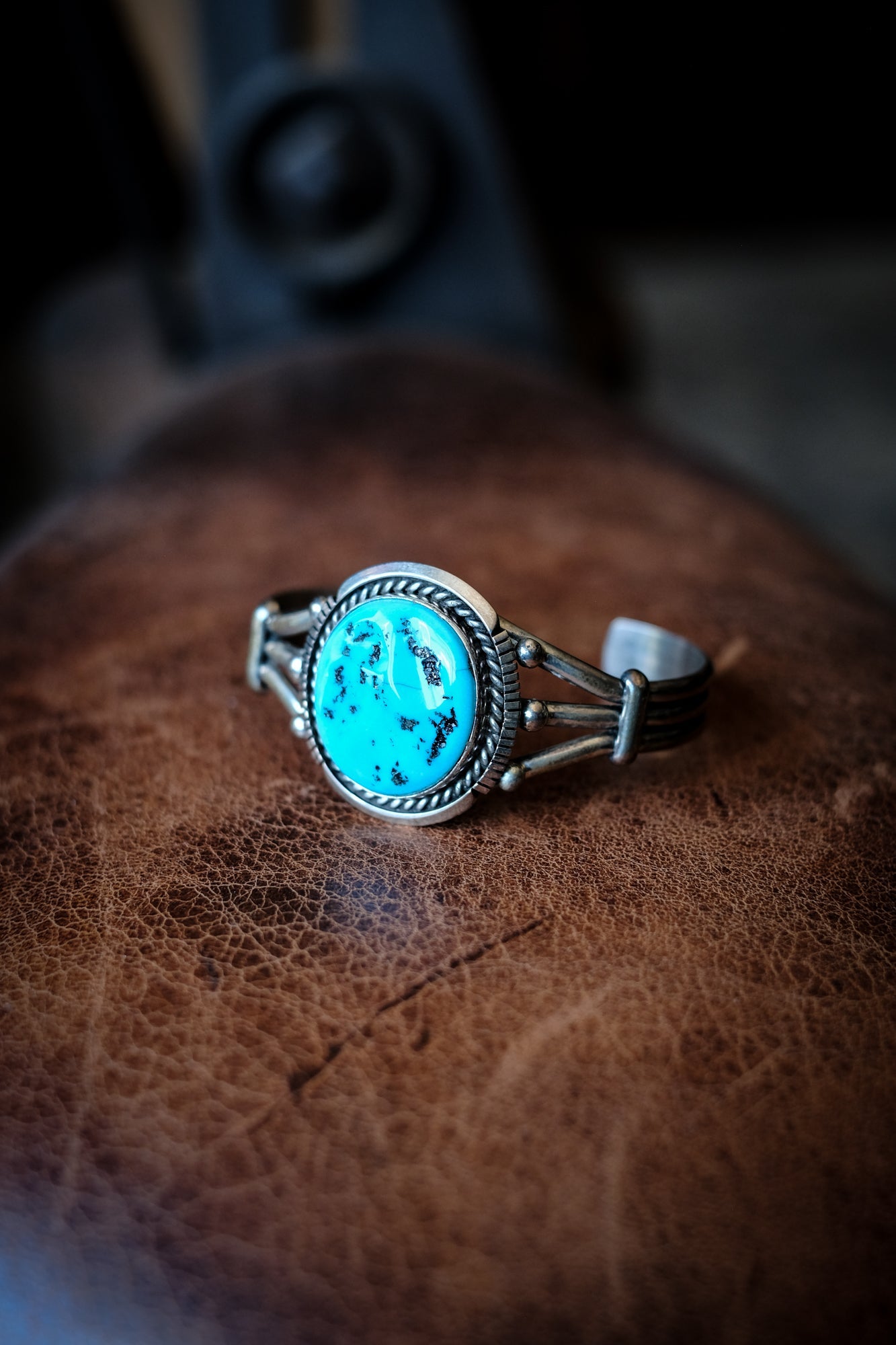 Sterling Silver + Turquoise Cuff - Eugene Belone Pat Seeds