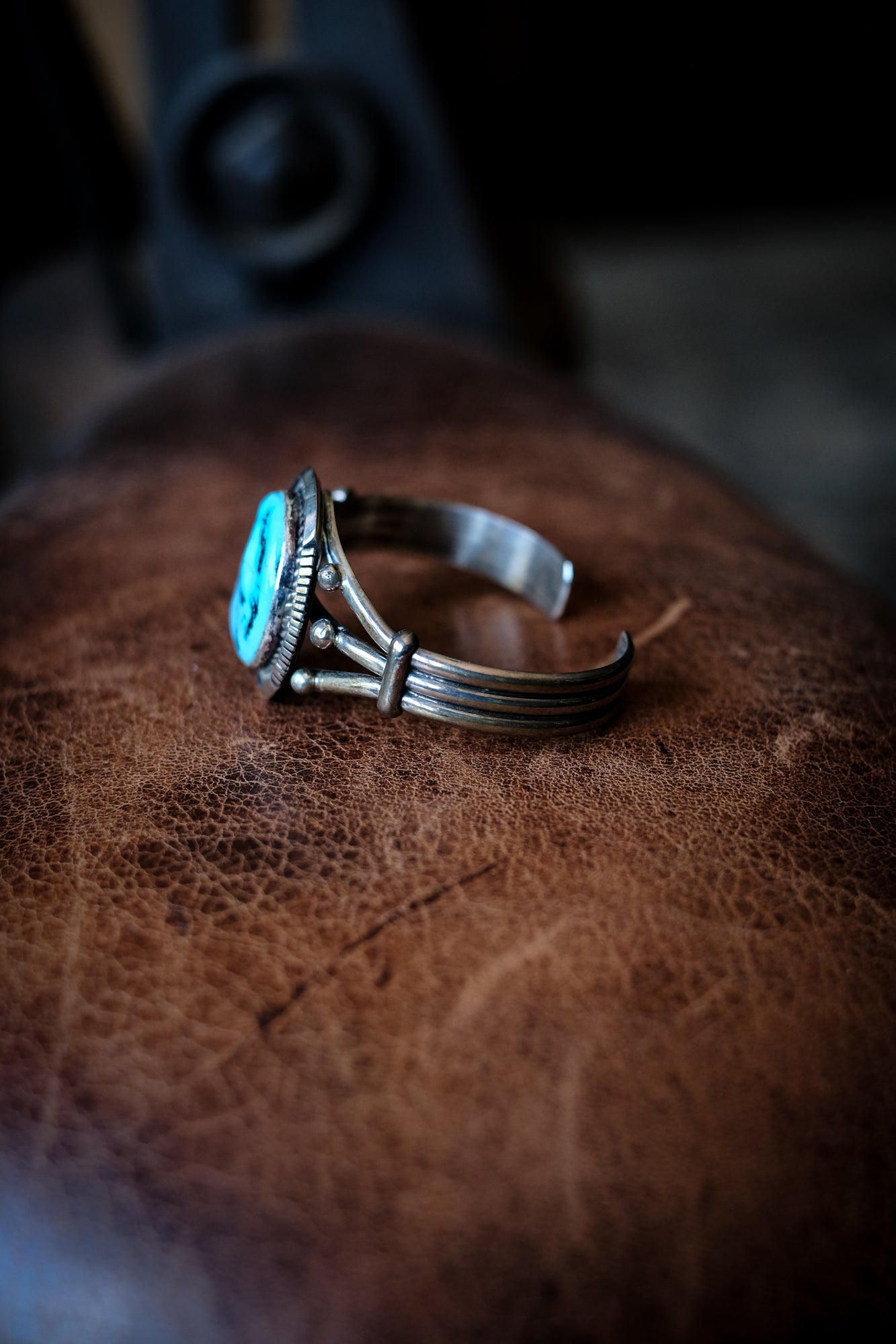 Sterling Silver + Turquoise Cuff - Eugene Belone Pat Seeds