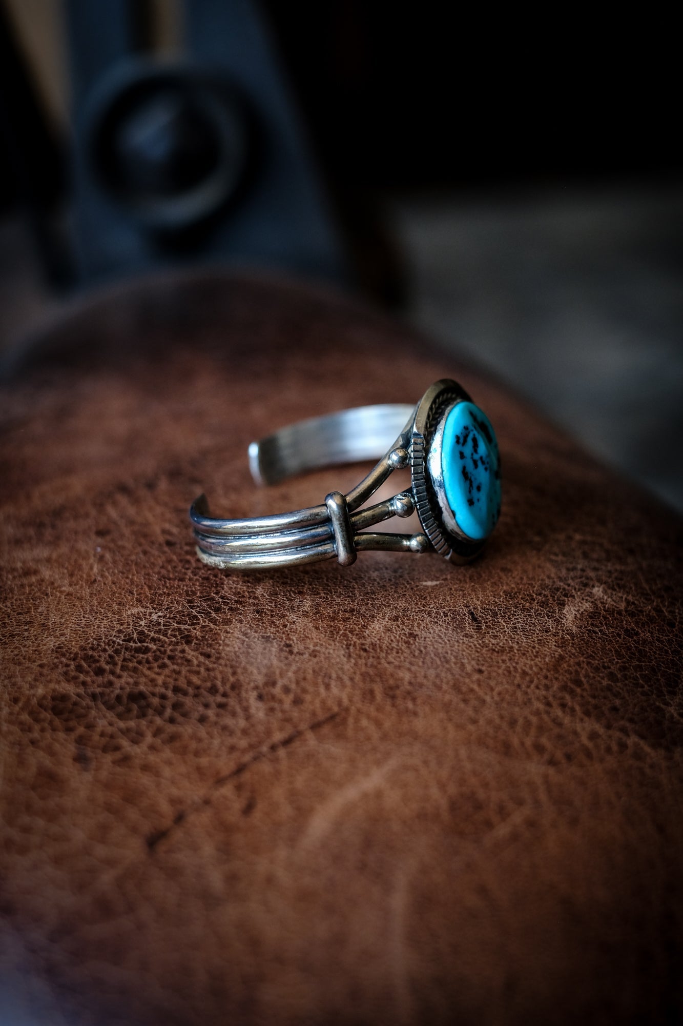 Sterling Silver + Turquoise Cuff - Eugene Belone Pat Seeds