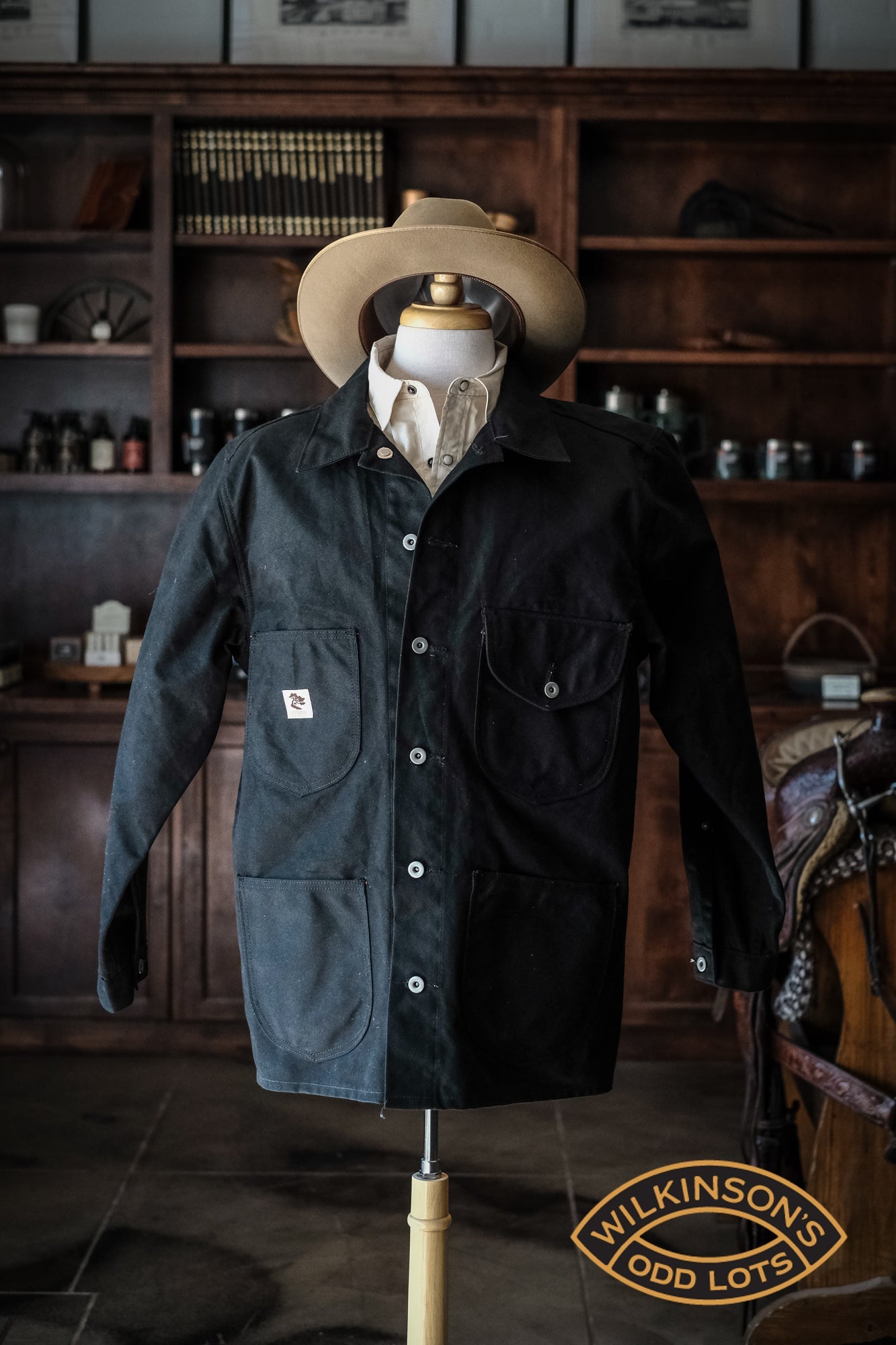 Car Coat Lee | Large Regular | 12oz Black Army Duck Canvas Ciano Farmer