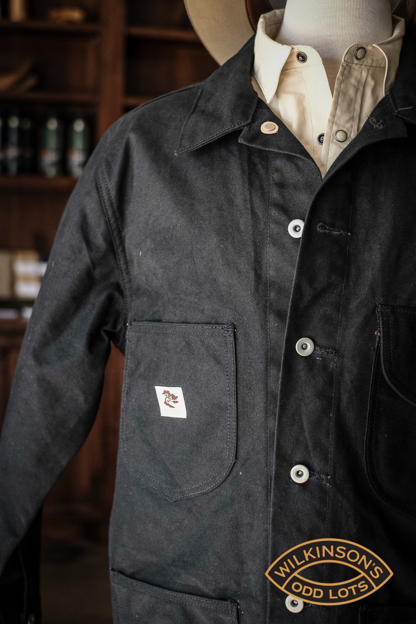 Car Coat Lee | Large Regular | 12oz Black Army Duck Canvas Ciano Farmer