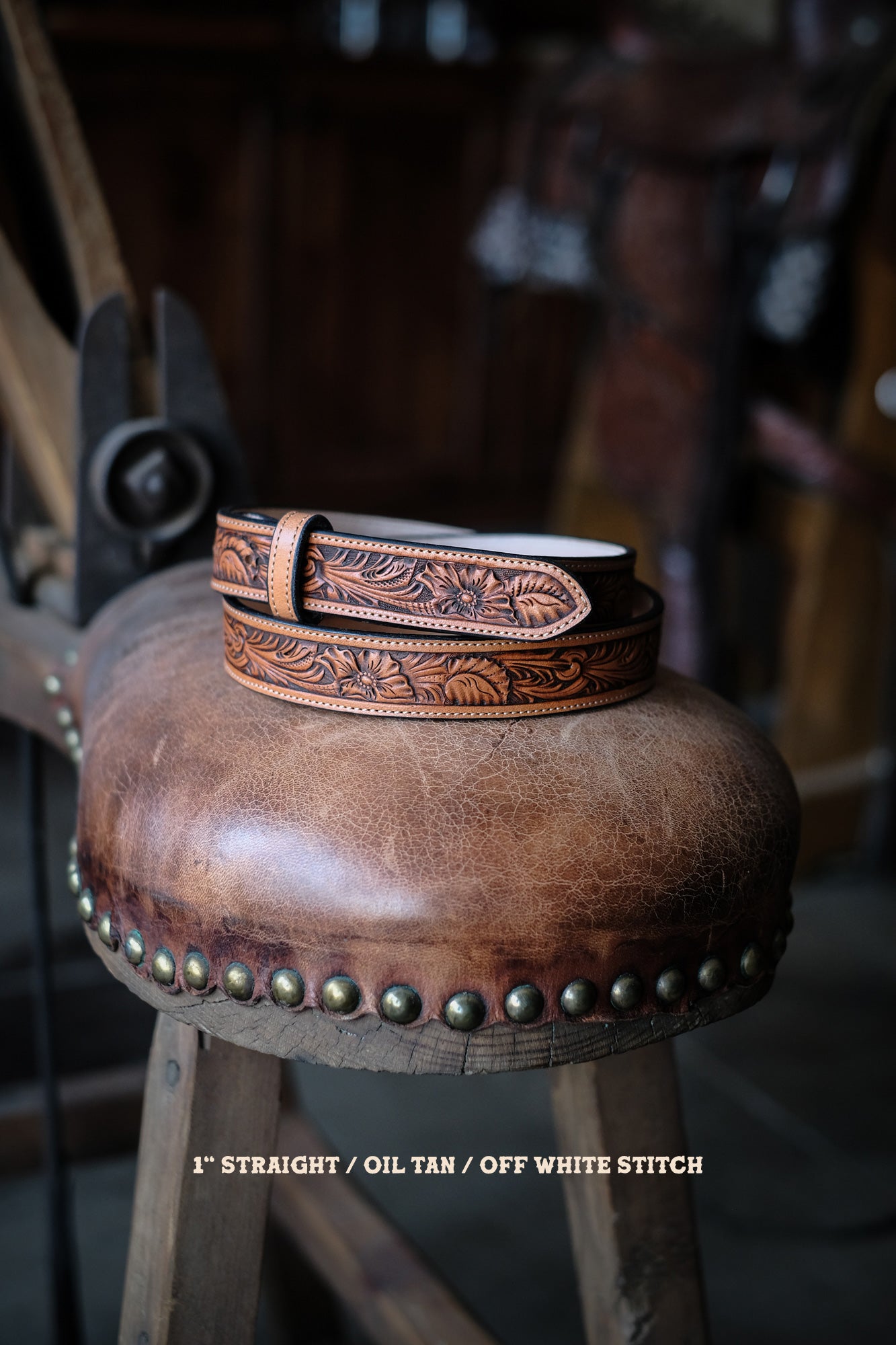 Custom Hand Tooled Belt | Floral #3 Wilkinson