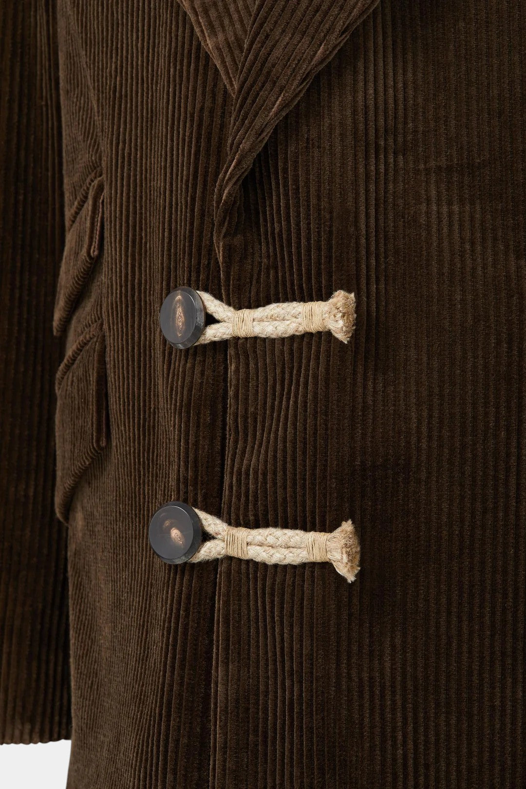 Western-Inspired Men's Corduroy Jacket - Brown