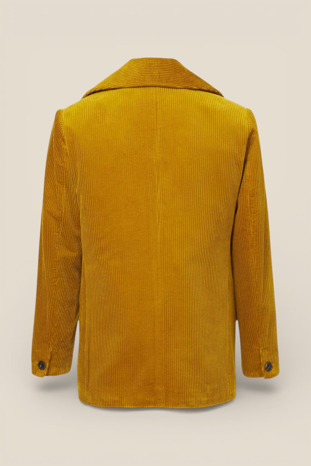 Western-Inspired Men's Corduroy Jacket - Gold