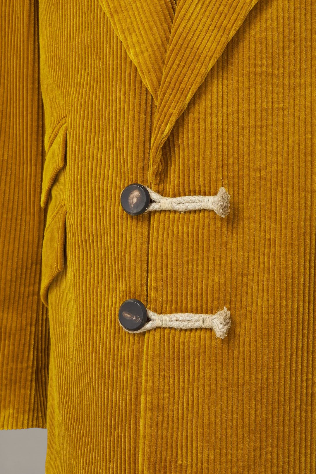 Western-Inspired Men's Corduroy Jacket - Gold