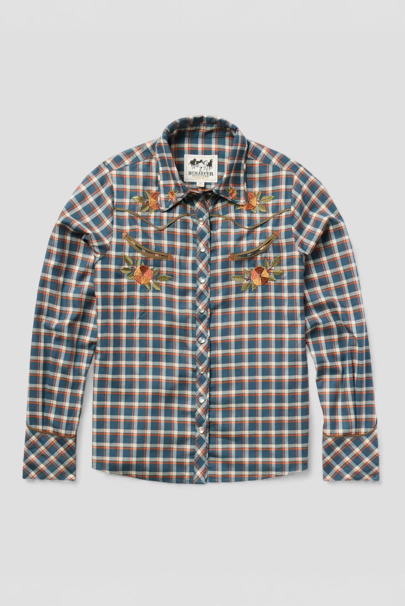 Women's Embroidered Pearl Snap