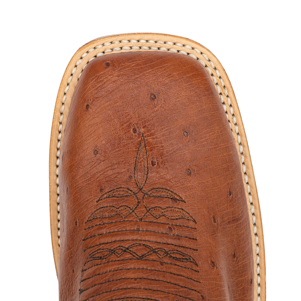 SMOOTH COGNAC OSTRICH Fenoglio Boot Co.