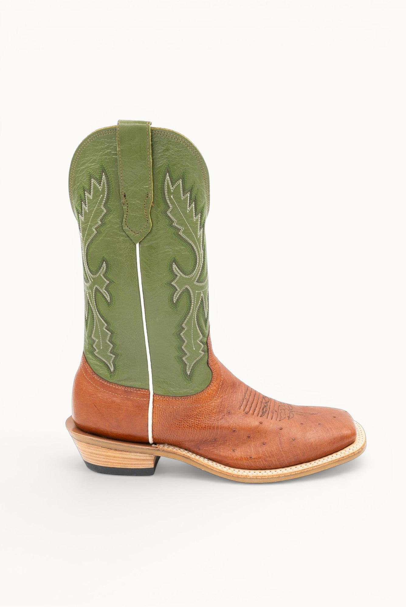 Smooth Cognac Ostrich Fenoglio Boot Co.