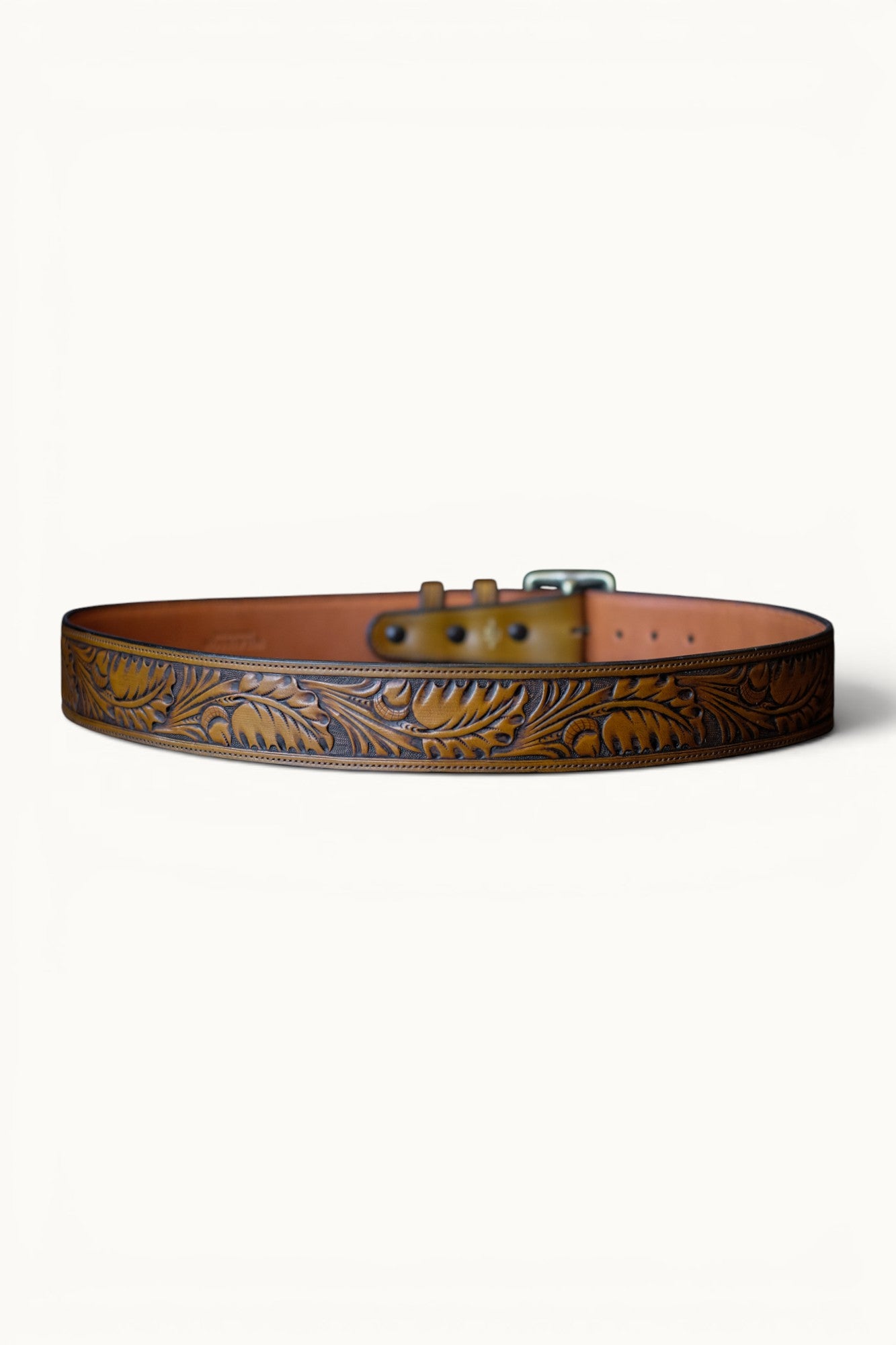 Custom Hand Tooled Belt | Oak Leaf #2
